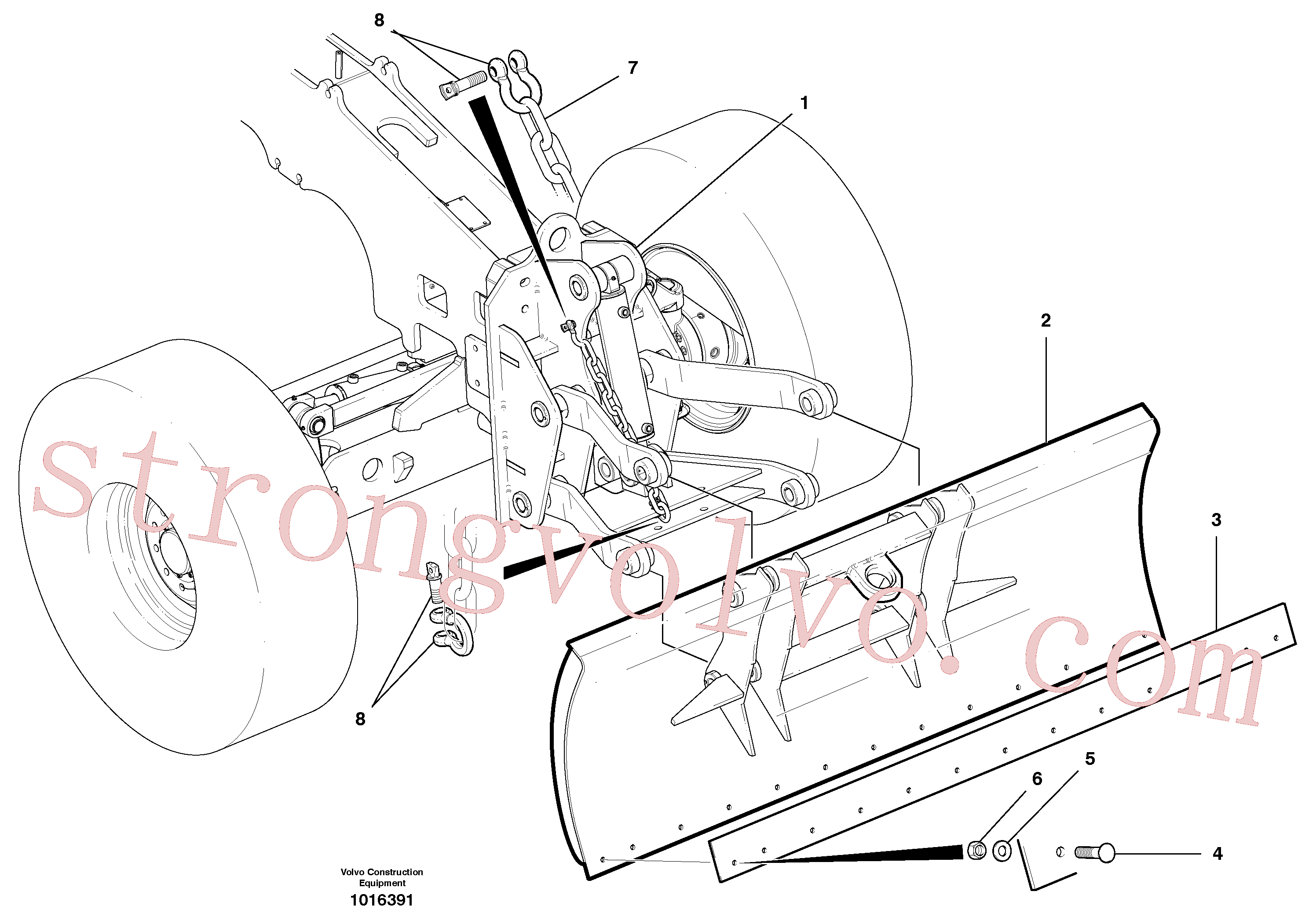 CH22129 Volvo Conjunto da lâmina de terraplanagem(1016391 Montagem)