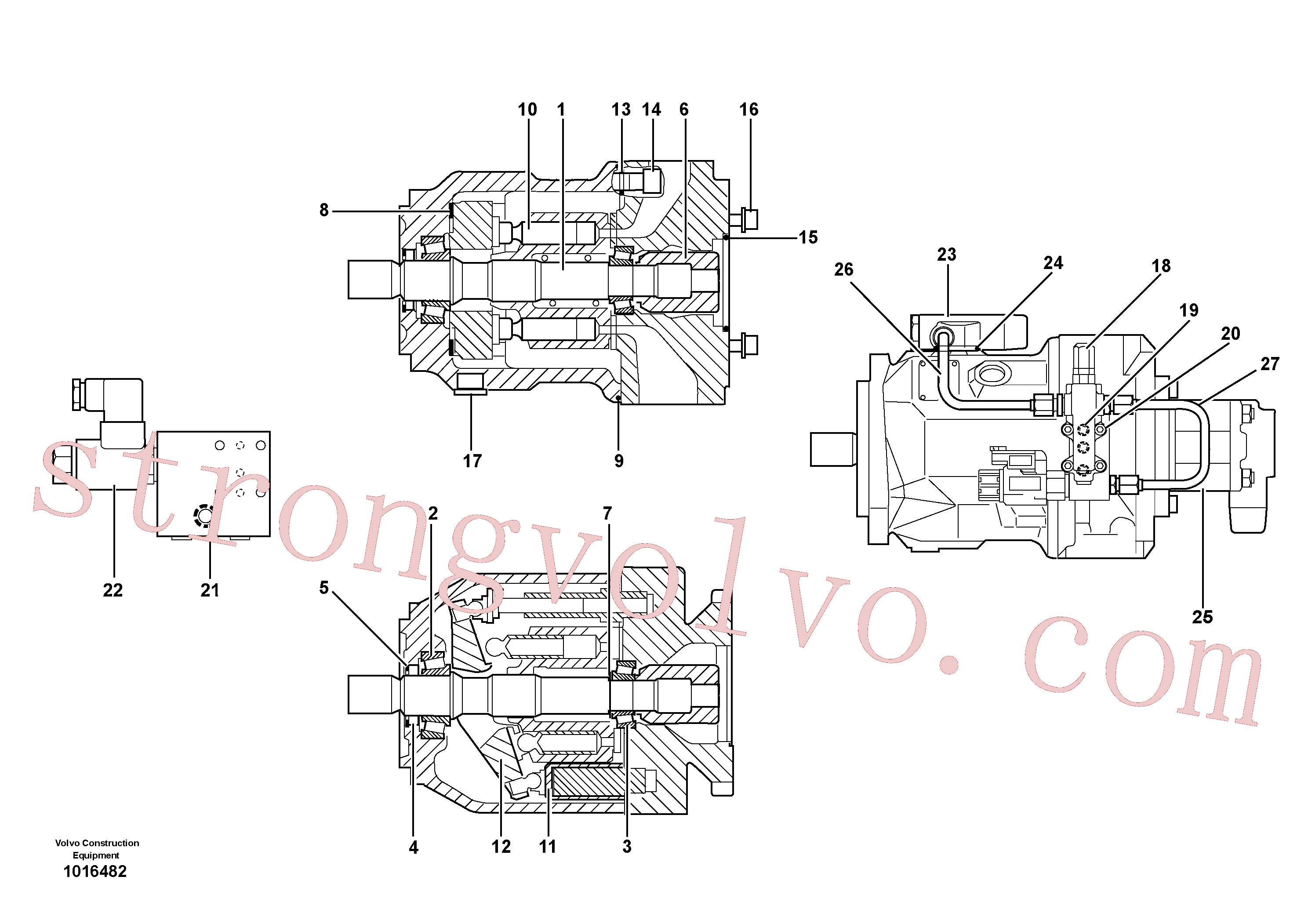 PJ7411728 Volvo Bomba hidráulica(1016482 Montagem)