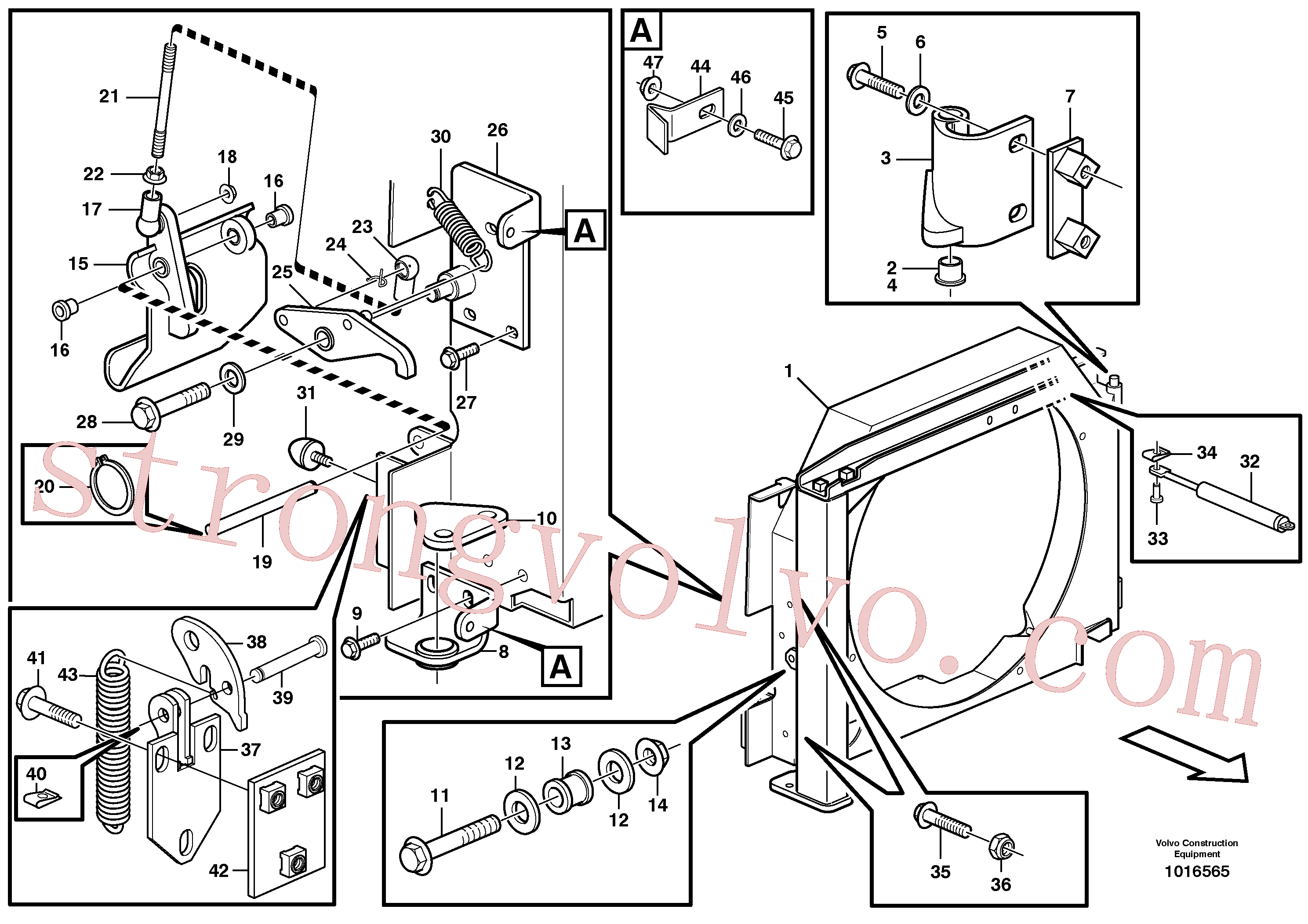 China Made VOE4881758 Limitador de borracha Volvo Acessórios para escavadeira