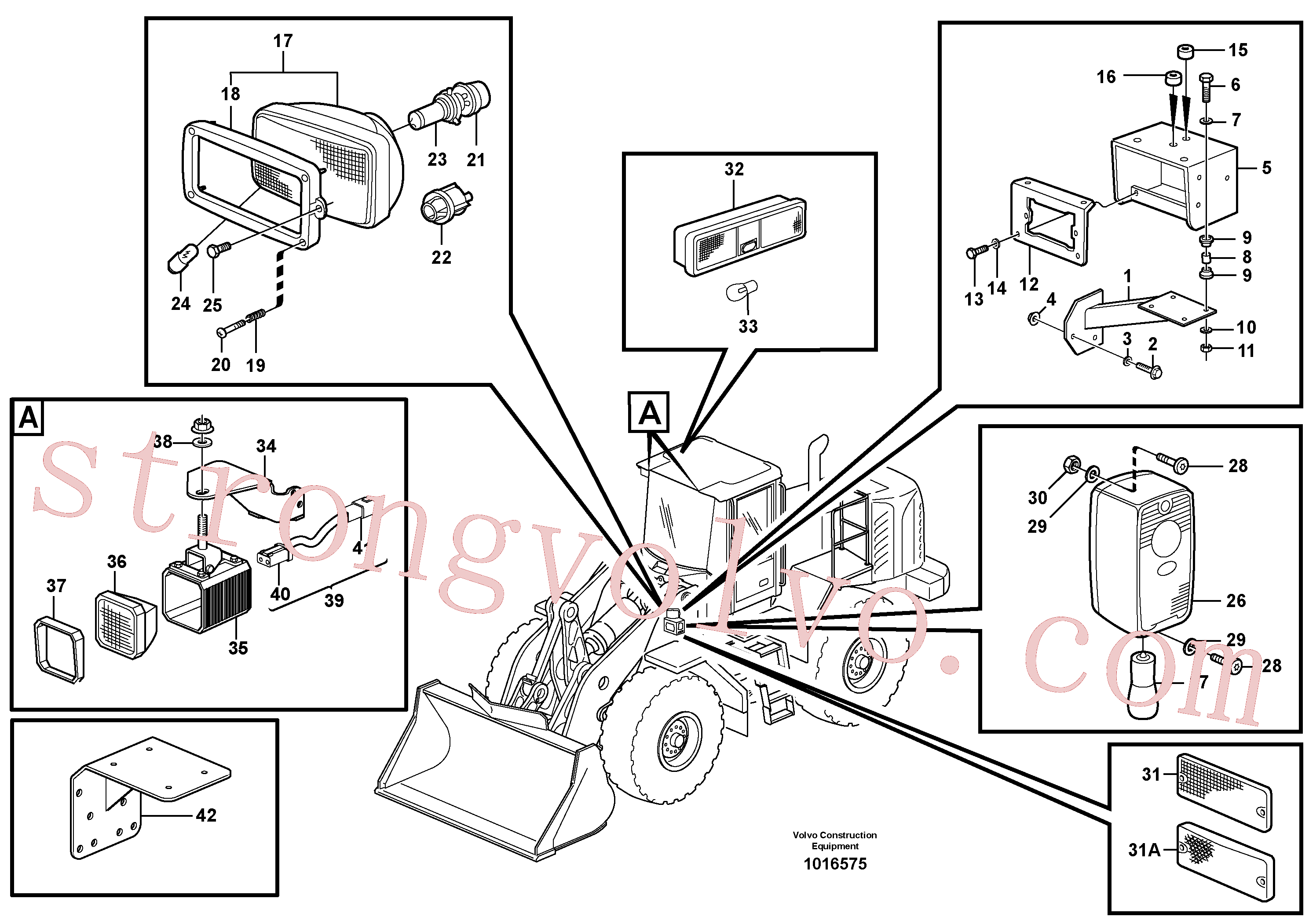VOE4951048 Volvo Iluminação, dianteira(1016575 Montagem)