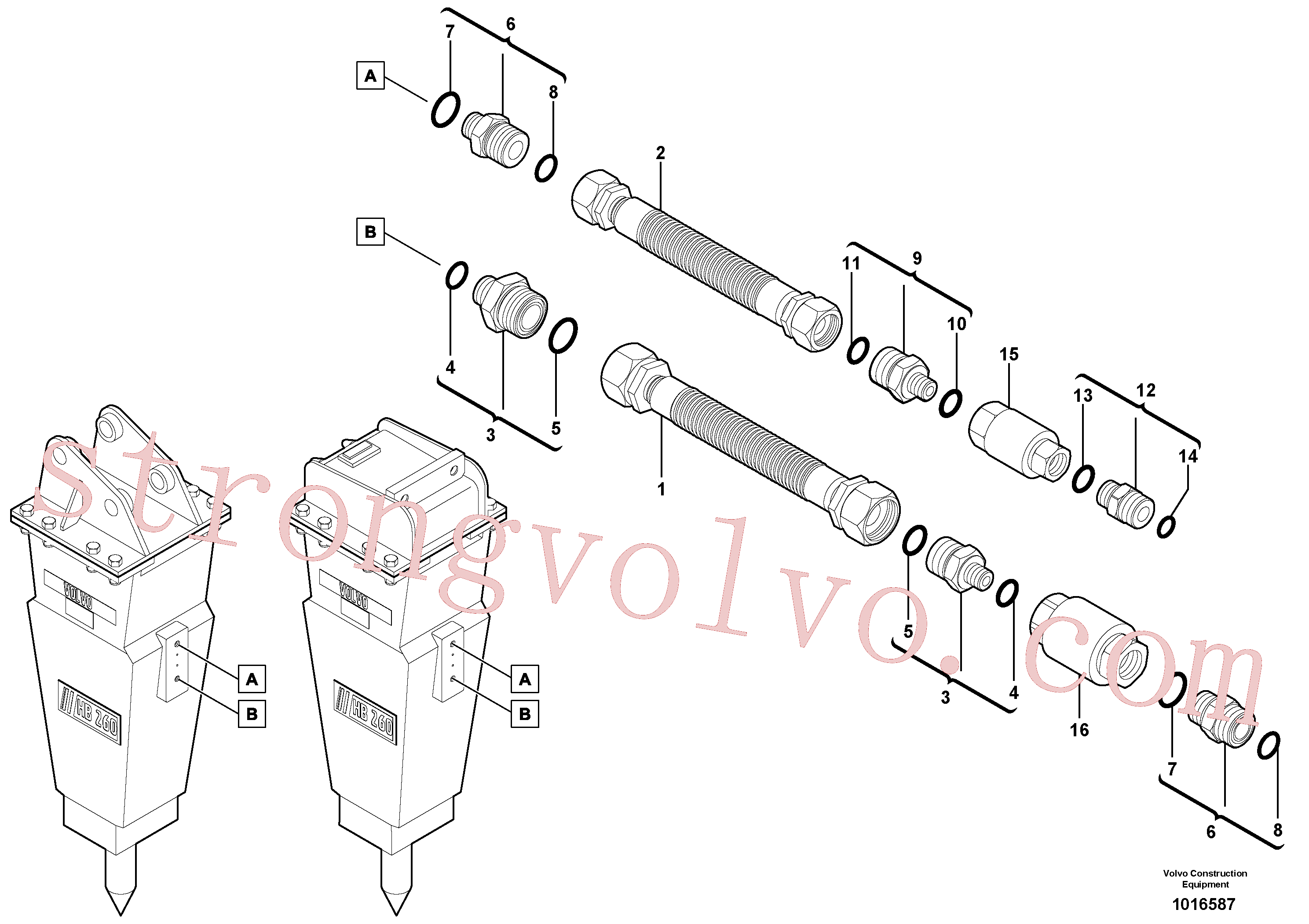 VOE11804110 Quick Coupling Volvo escavadeira