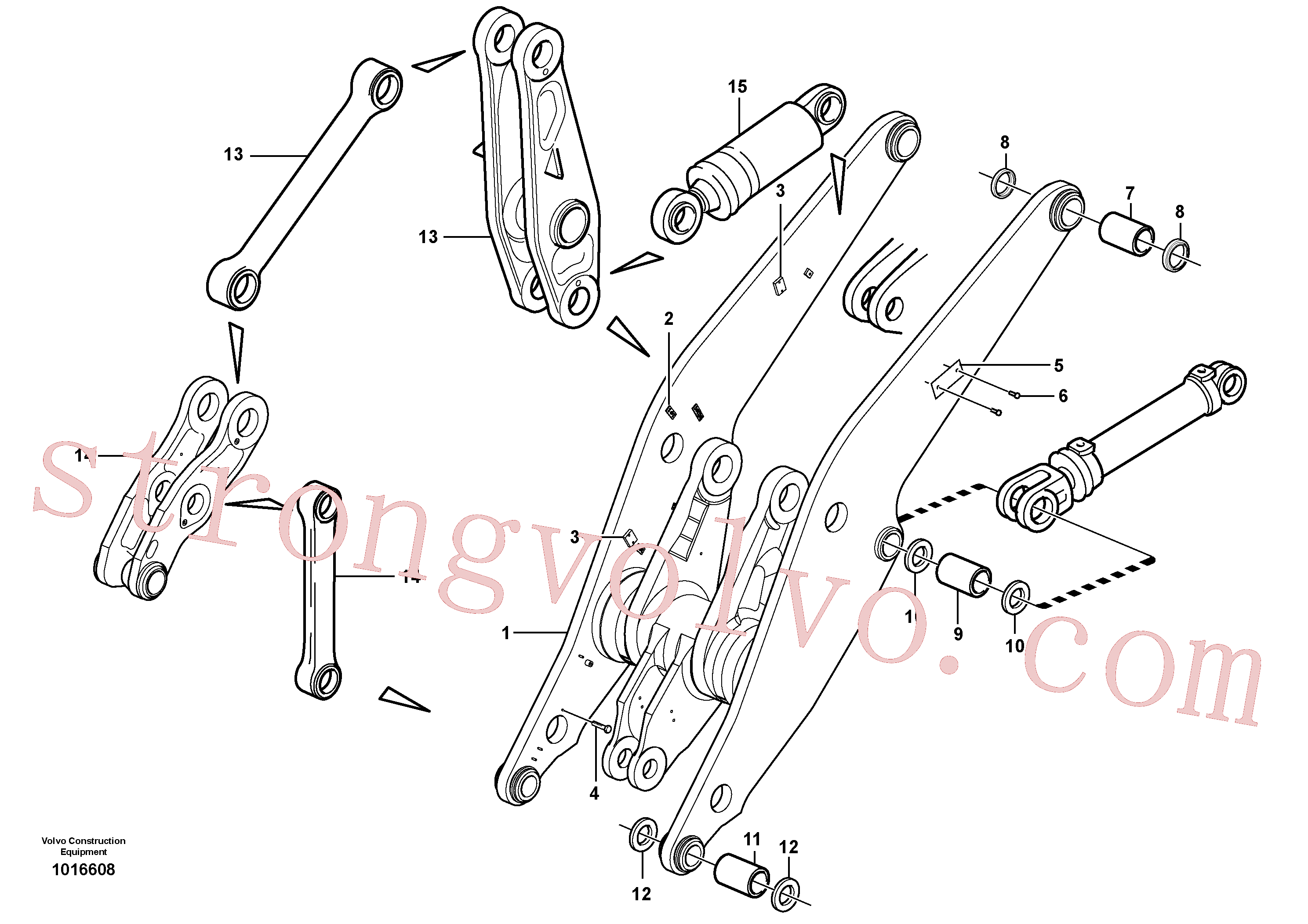 VOE11093771 Volvo Estrutura de elevação com acessórios(1016608 Montagem)