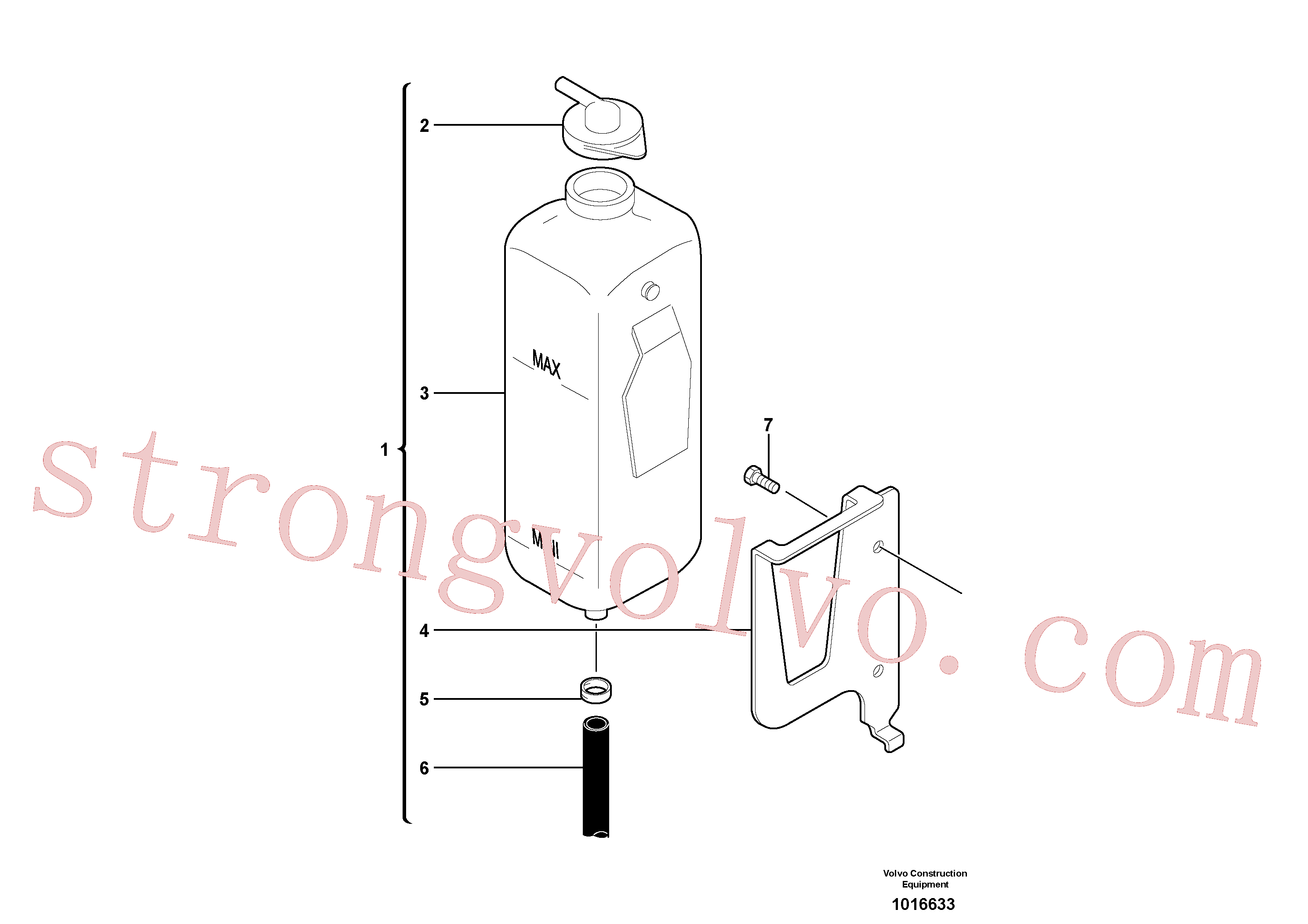 VOE13965175 Volvo Reservatório de expansão(1016633 Montagem)