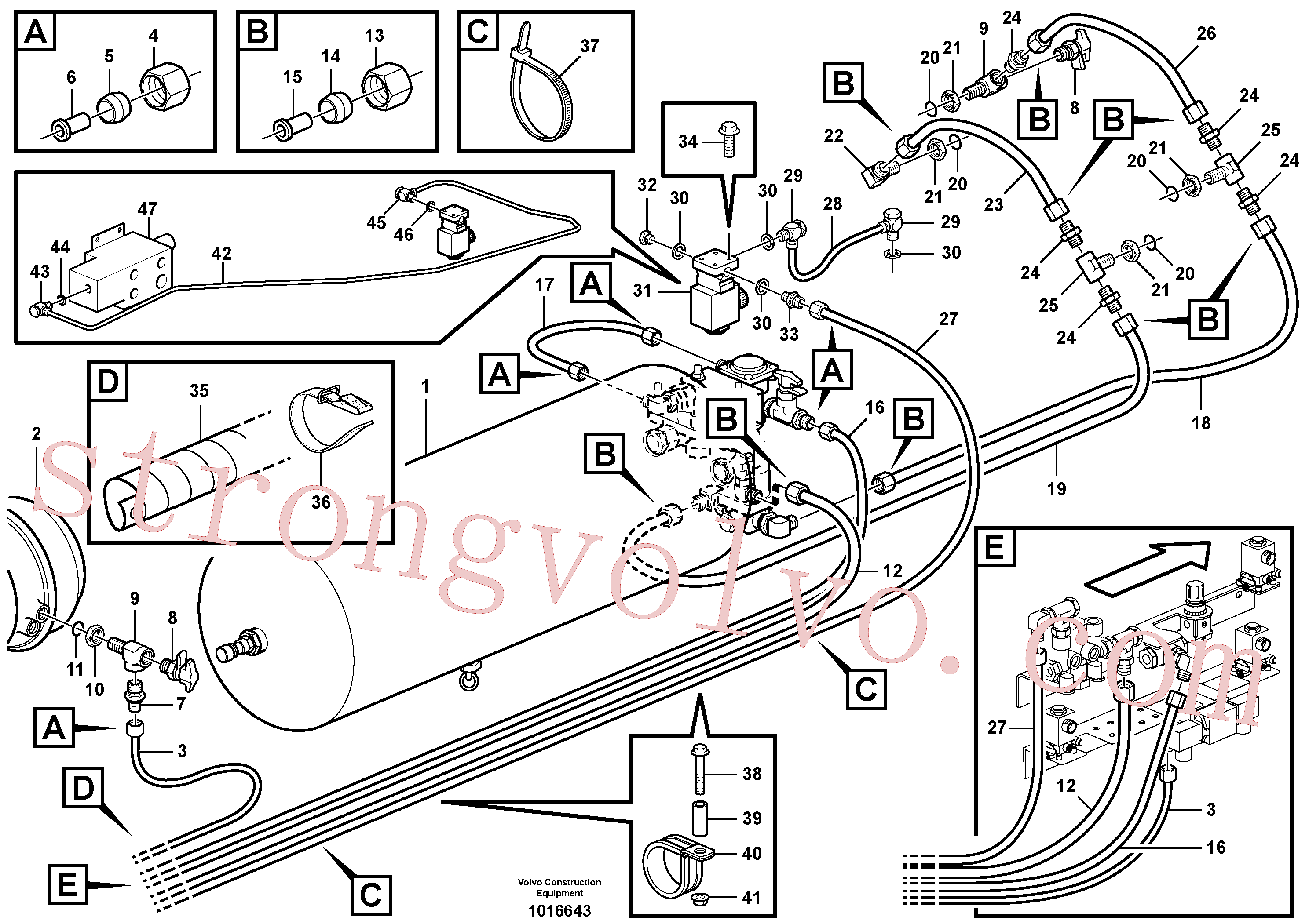 VOE13966440 Volvo Sistema de travão, unidade de carga(1016643 Montagem)