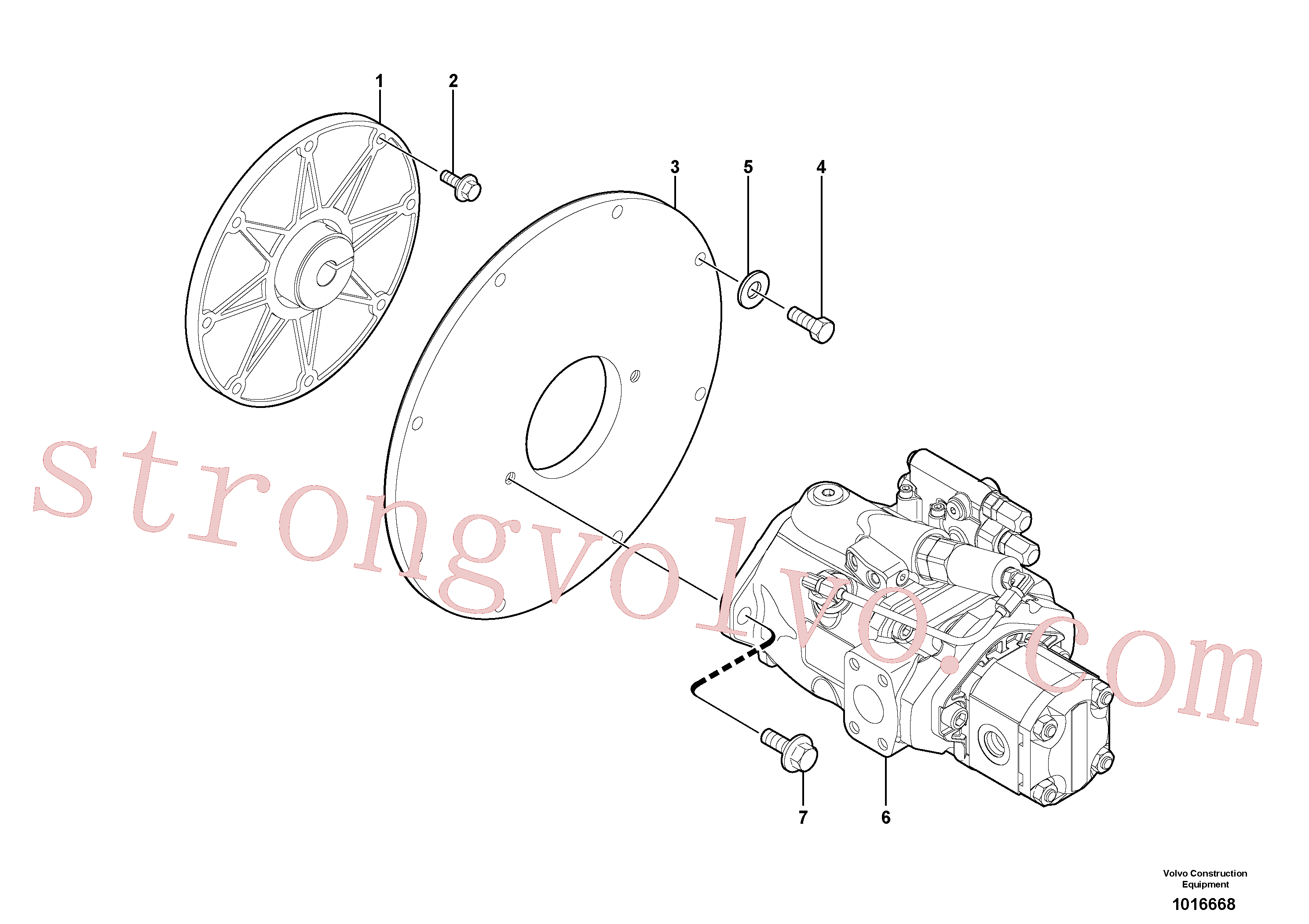 PJ4010036 Volvo Acoplamento do motor / bomba hidráulica(1016668 Montagem)