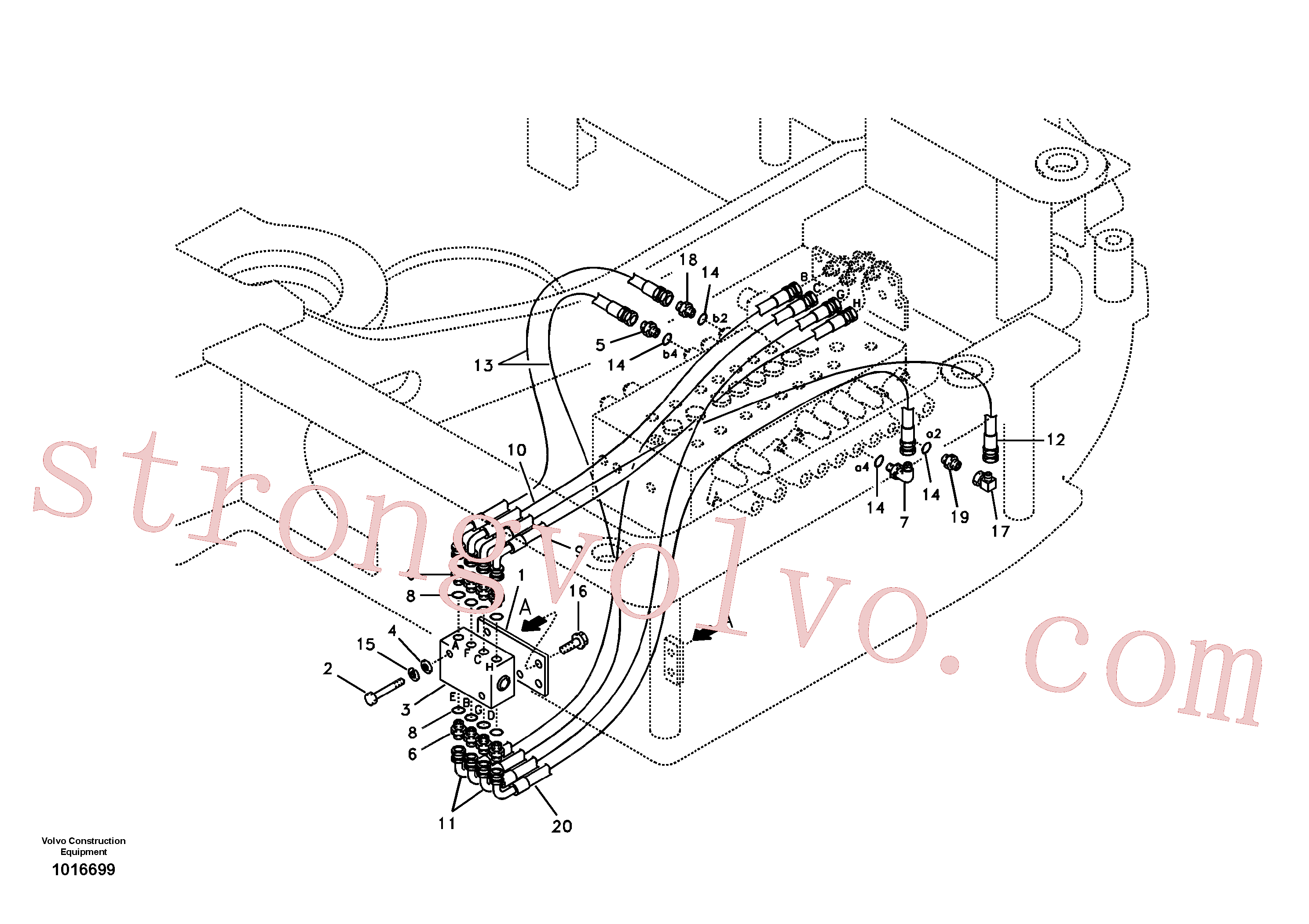 SA9453-02212 Volvo Sistema servomotor, mudança da função da alavanca(1016699 Montagem)