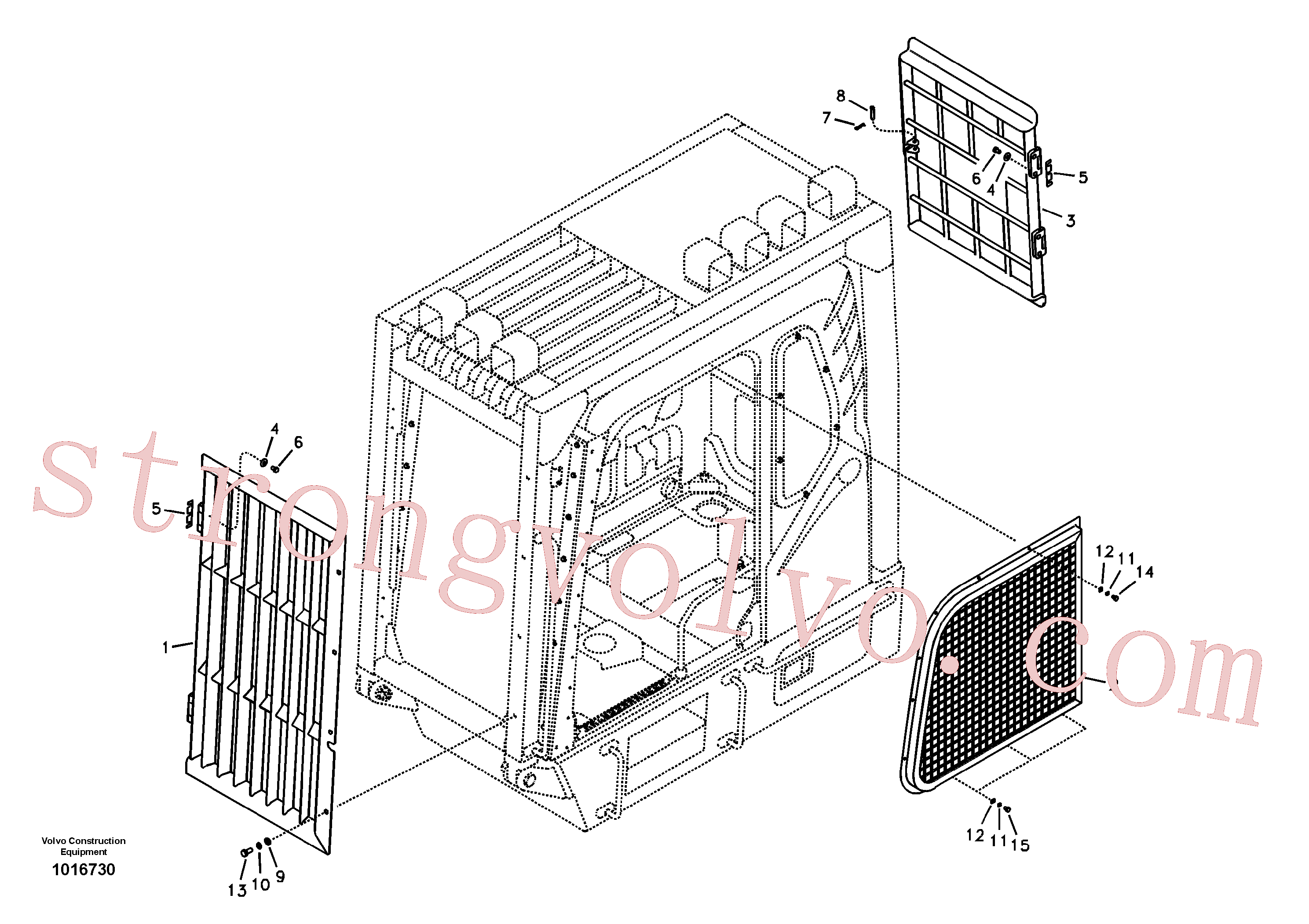 SA9321-21227 Volvo Resguardo contra objectos em queda (FOPS)(1016730 Montagem)