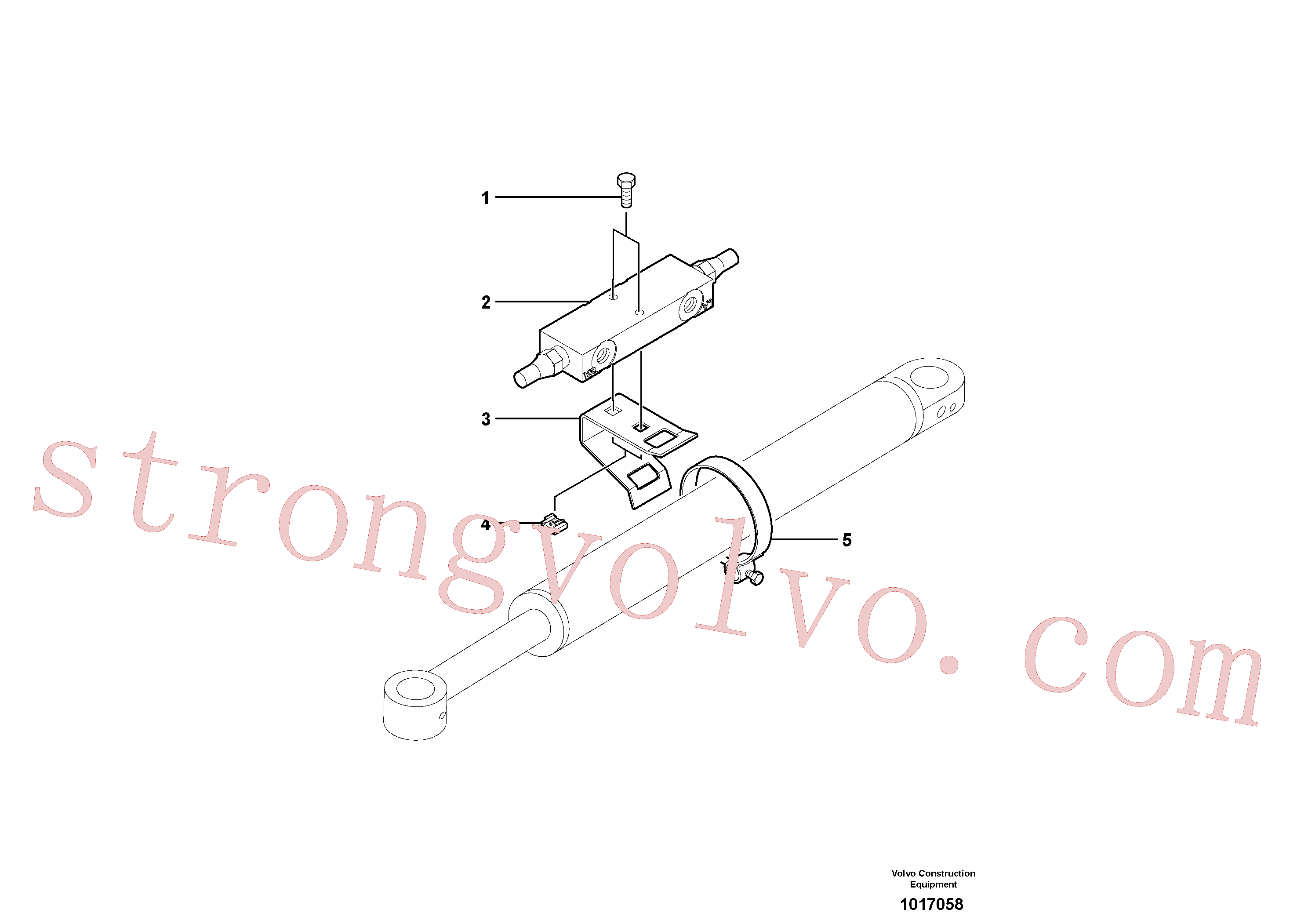 VOE11802194 Volvo Válvula de equilíbrio (cilindro de desvio)(1017058 Montagem)