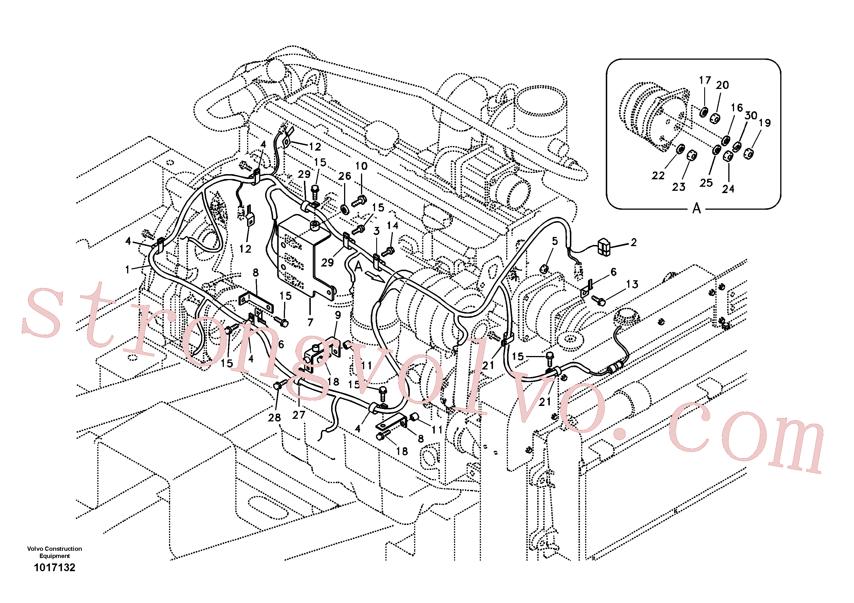 SA9111-10400 Volvo Cablagem, motor(1017132 Montagem)