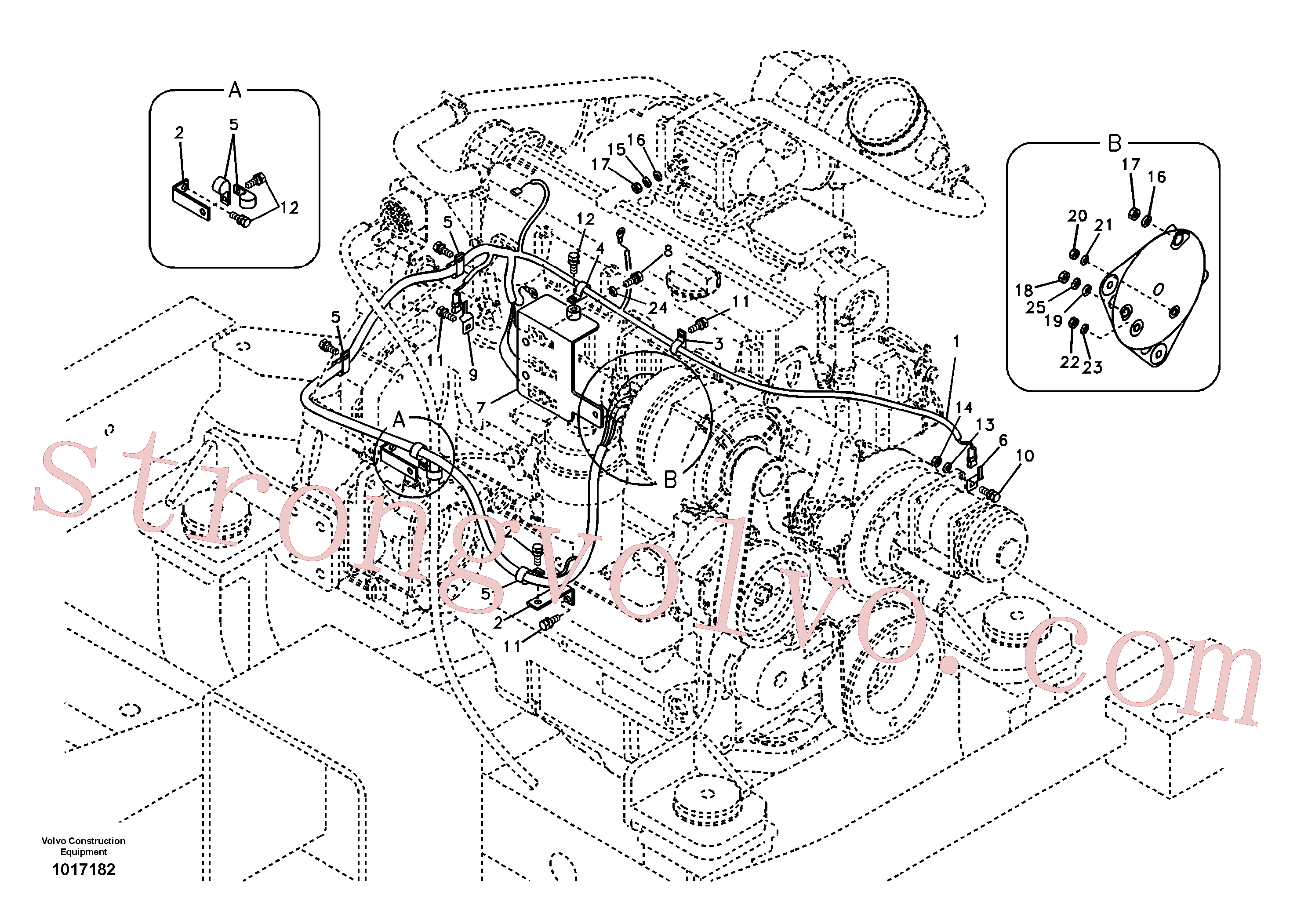 SA9111-10400 Volvo Cablagem, motor(1017182 Montagem)