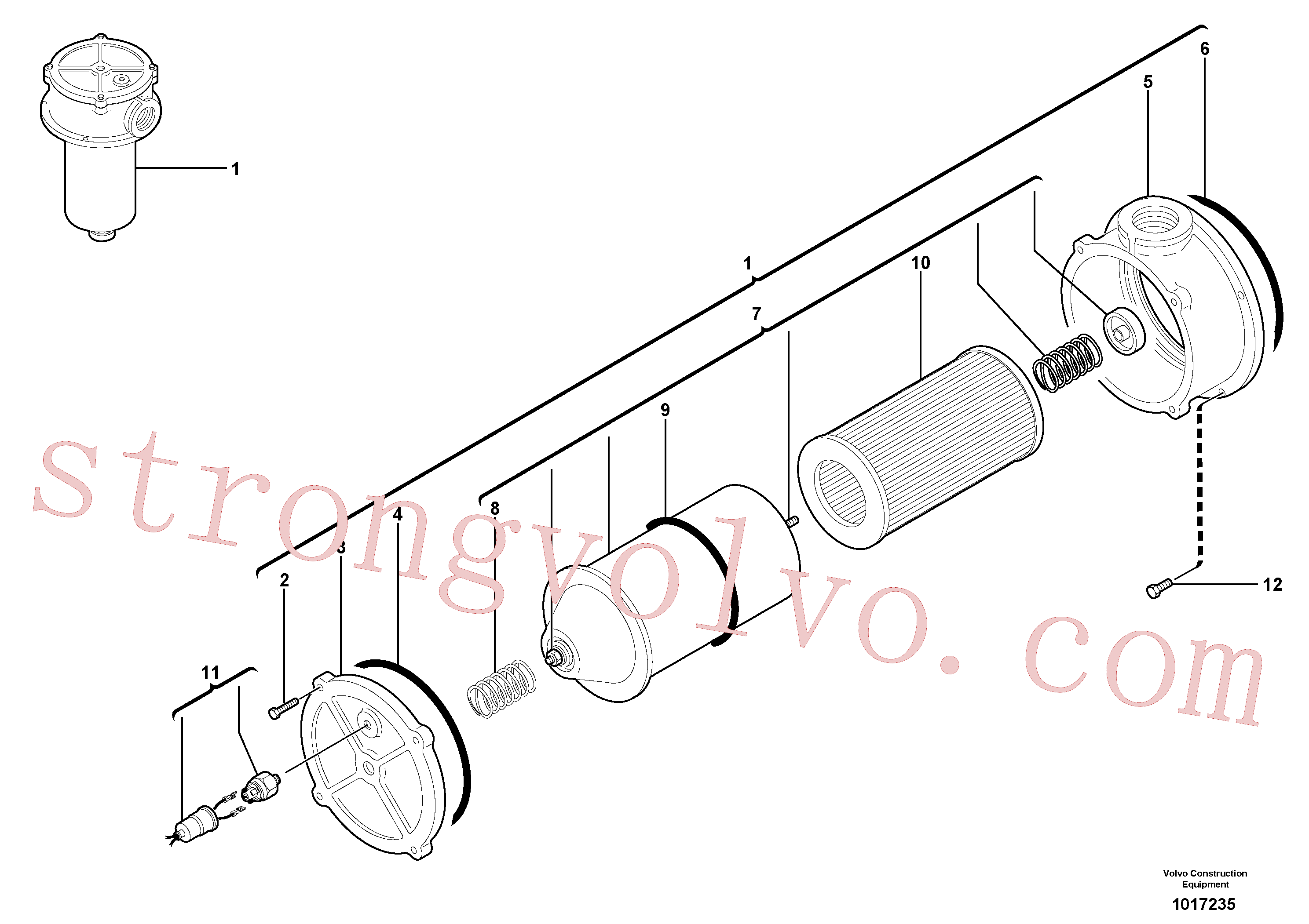 Volvo Montagem VOE11714777 Filter Housing Acessórios