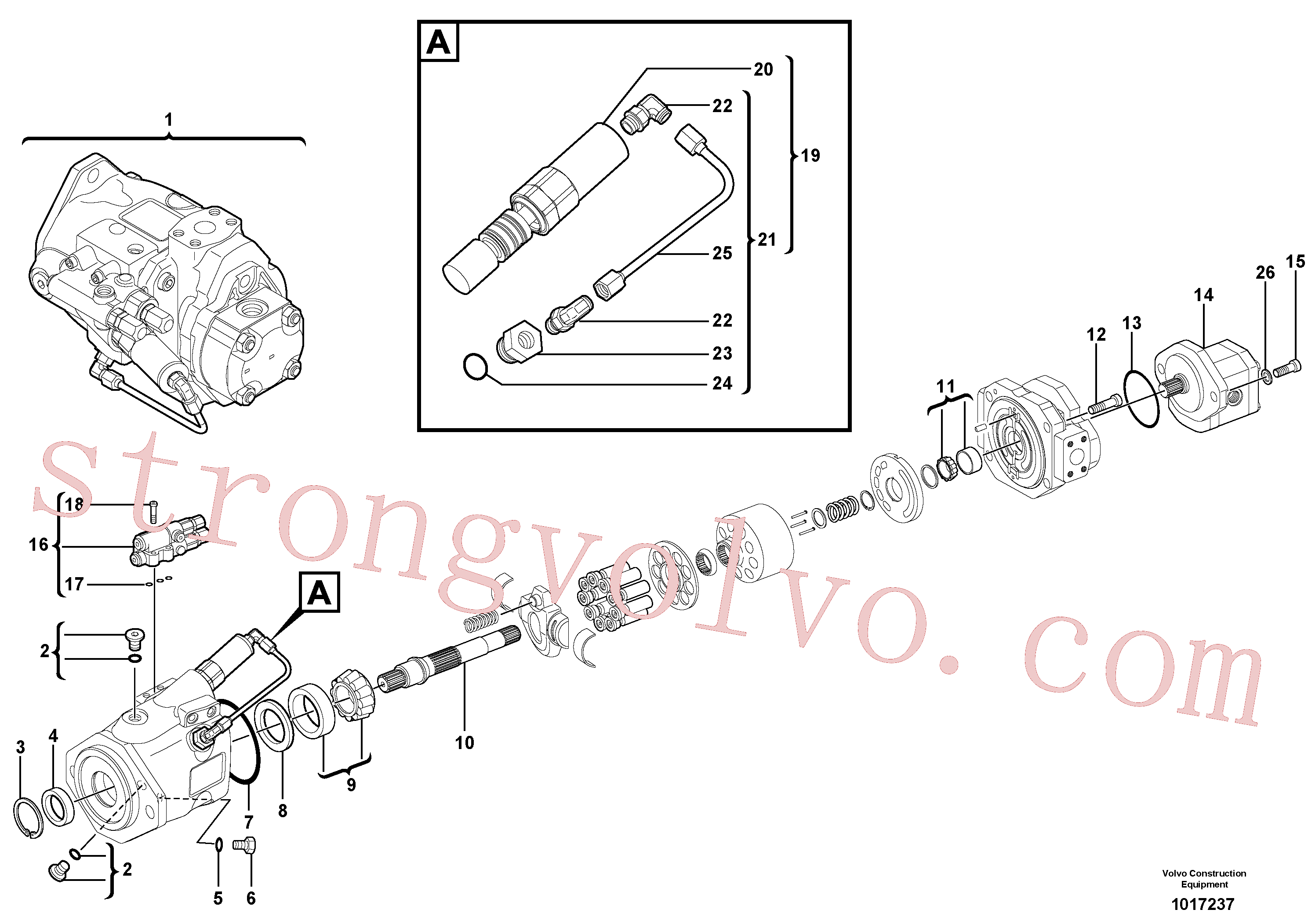 VOE11806953 Bomba hidráulica Volvo escavadeira