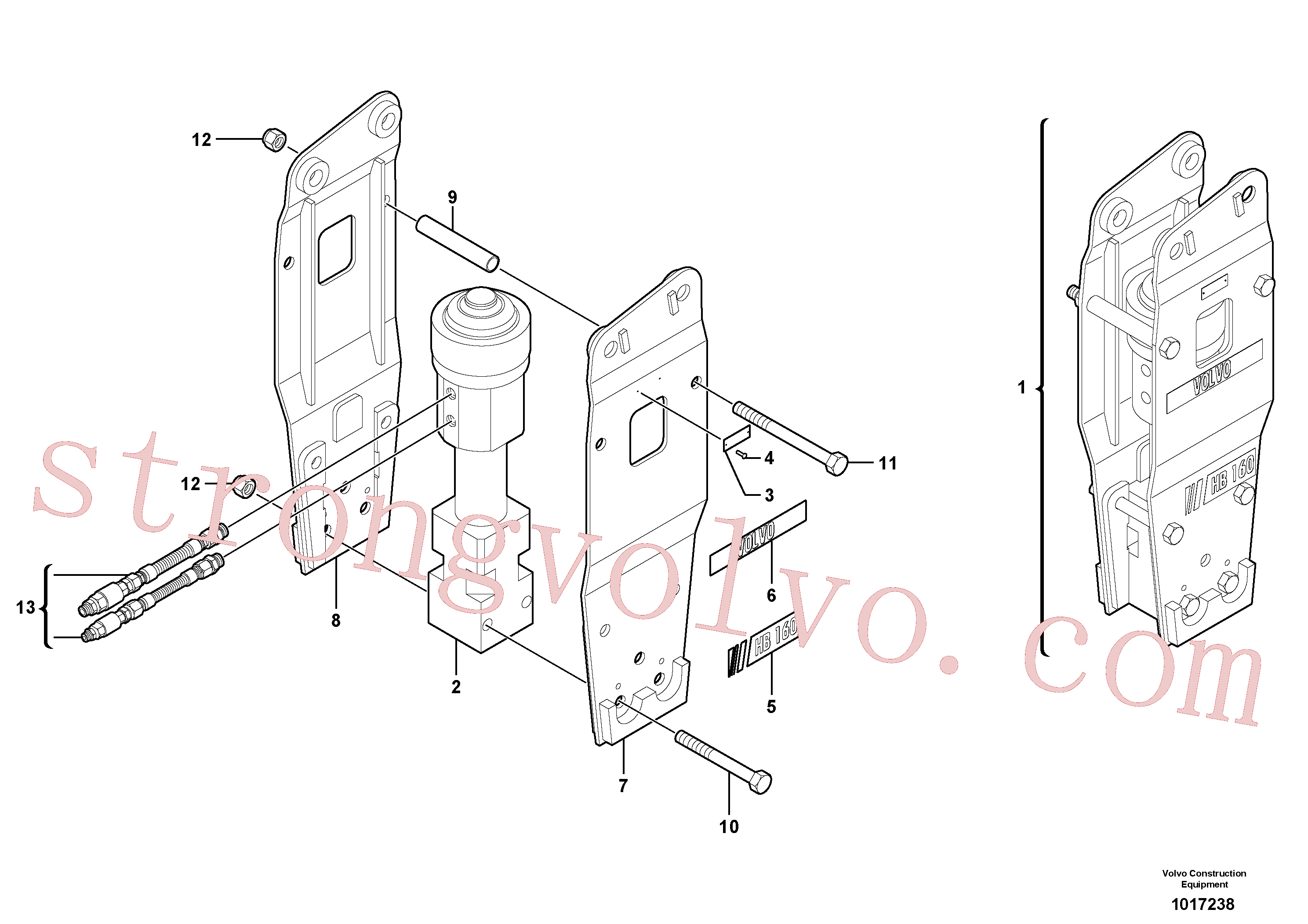 Volvo Montagem VOE11804729 Martelo Acessórios