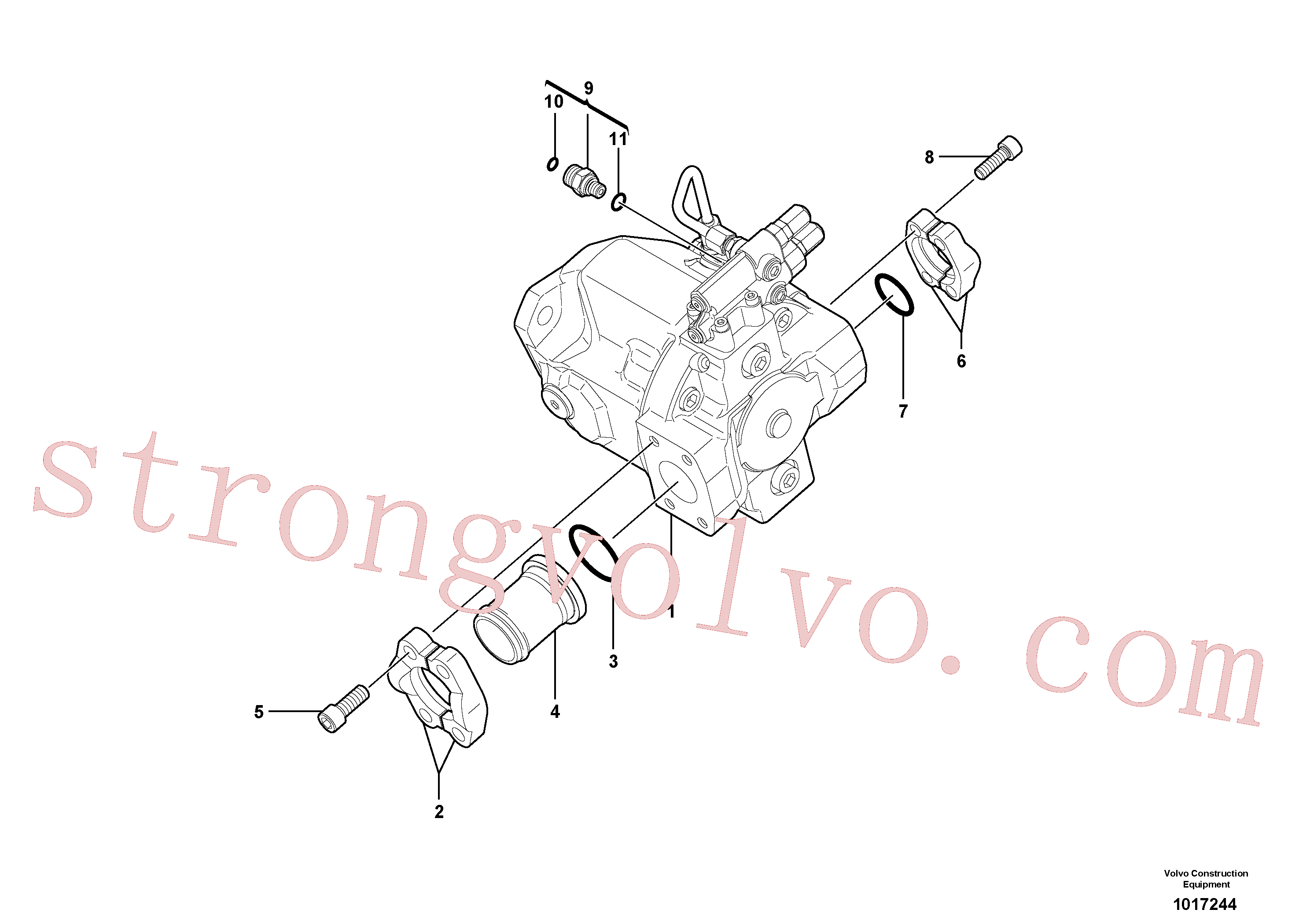 VOE11803245 Volvo Instalação da bomba(1017244 Montagem)