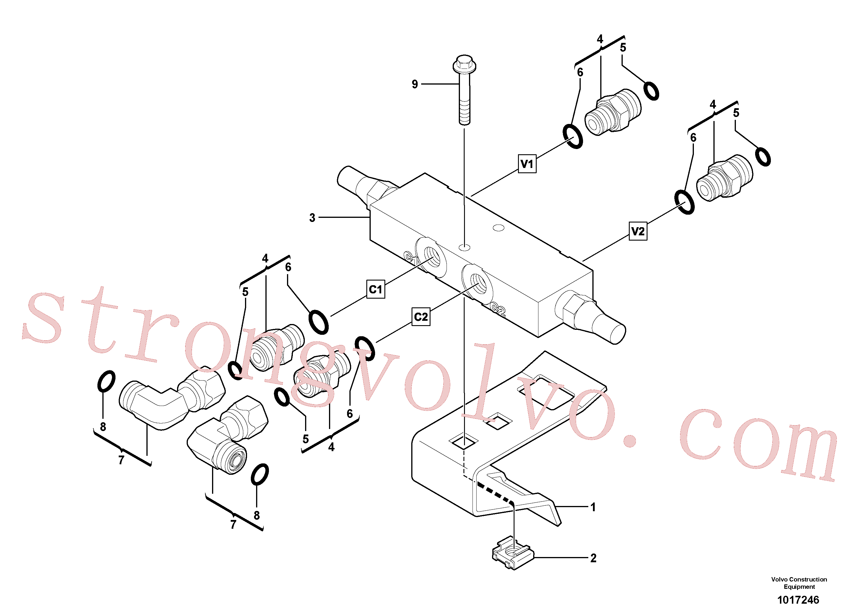China Made VOE11802462 Porca gaiola Volvo Acessórios para escavadeira