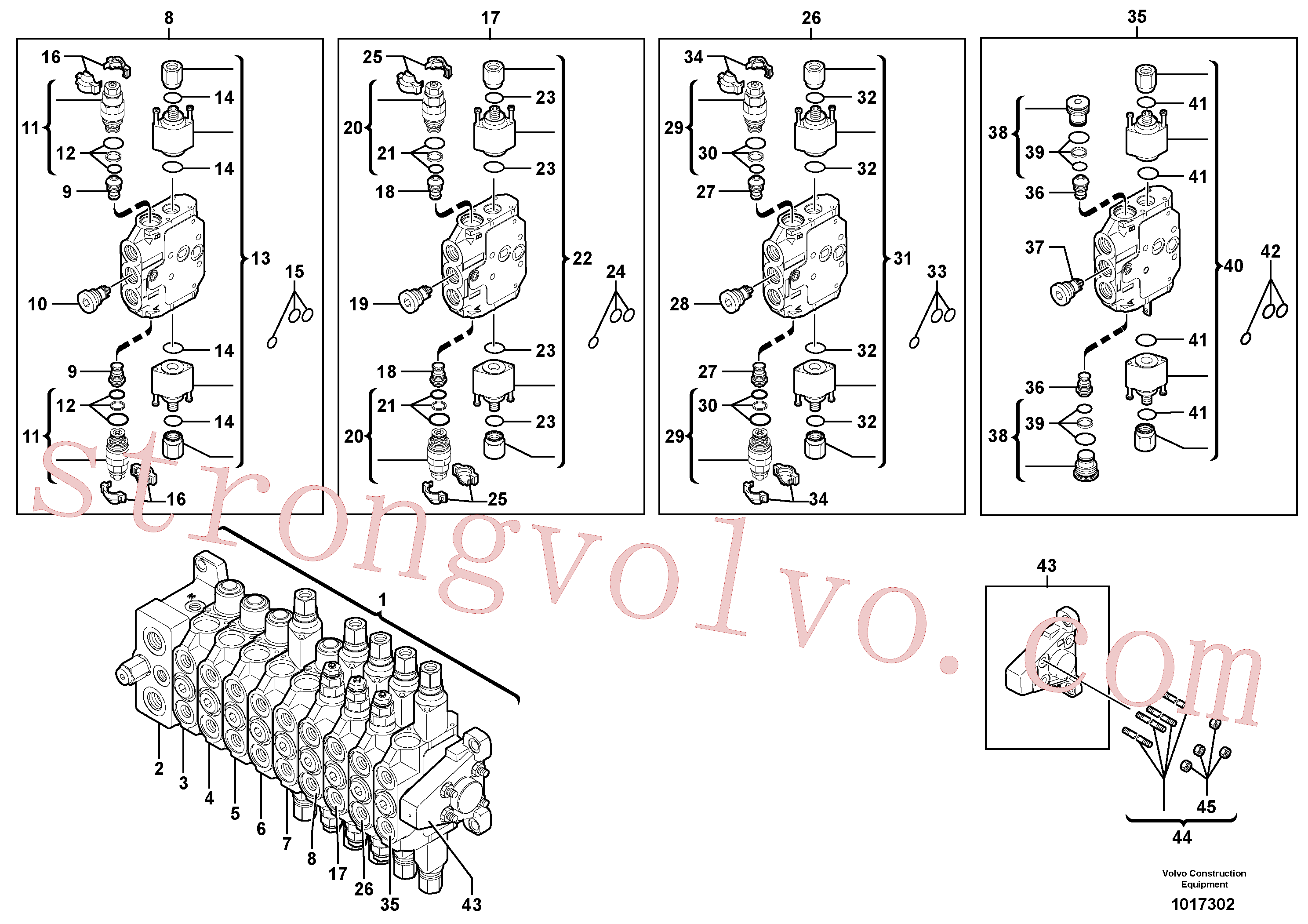 Volvo Montagem VOE11715367 Unidade da válvula Acessórios
