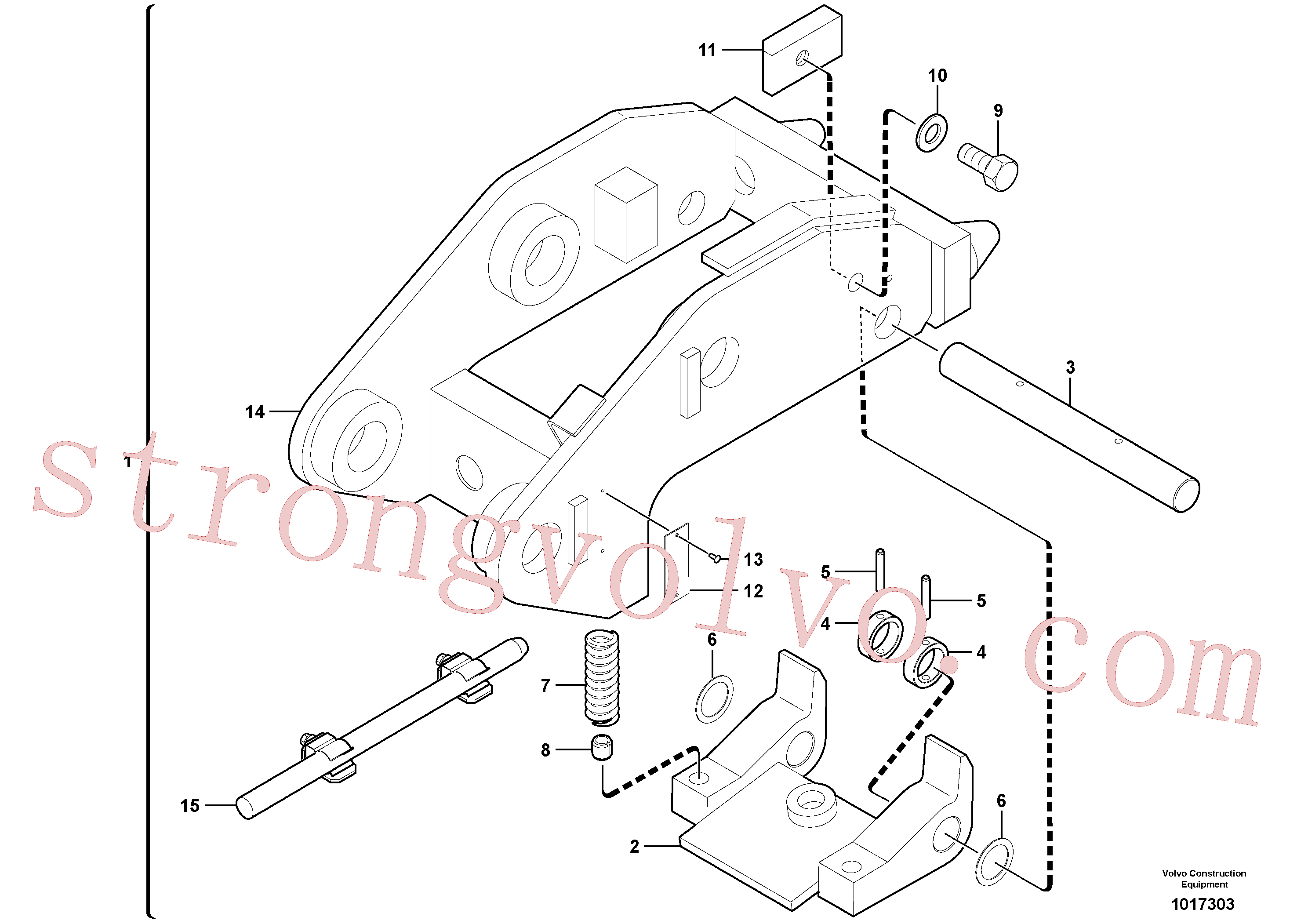 VOE11806487 Volvo Suporte de ferramentas / comando mecânico(1017303 Montagem)