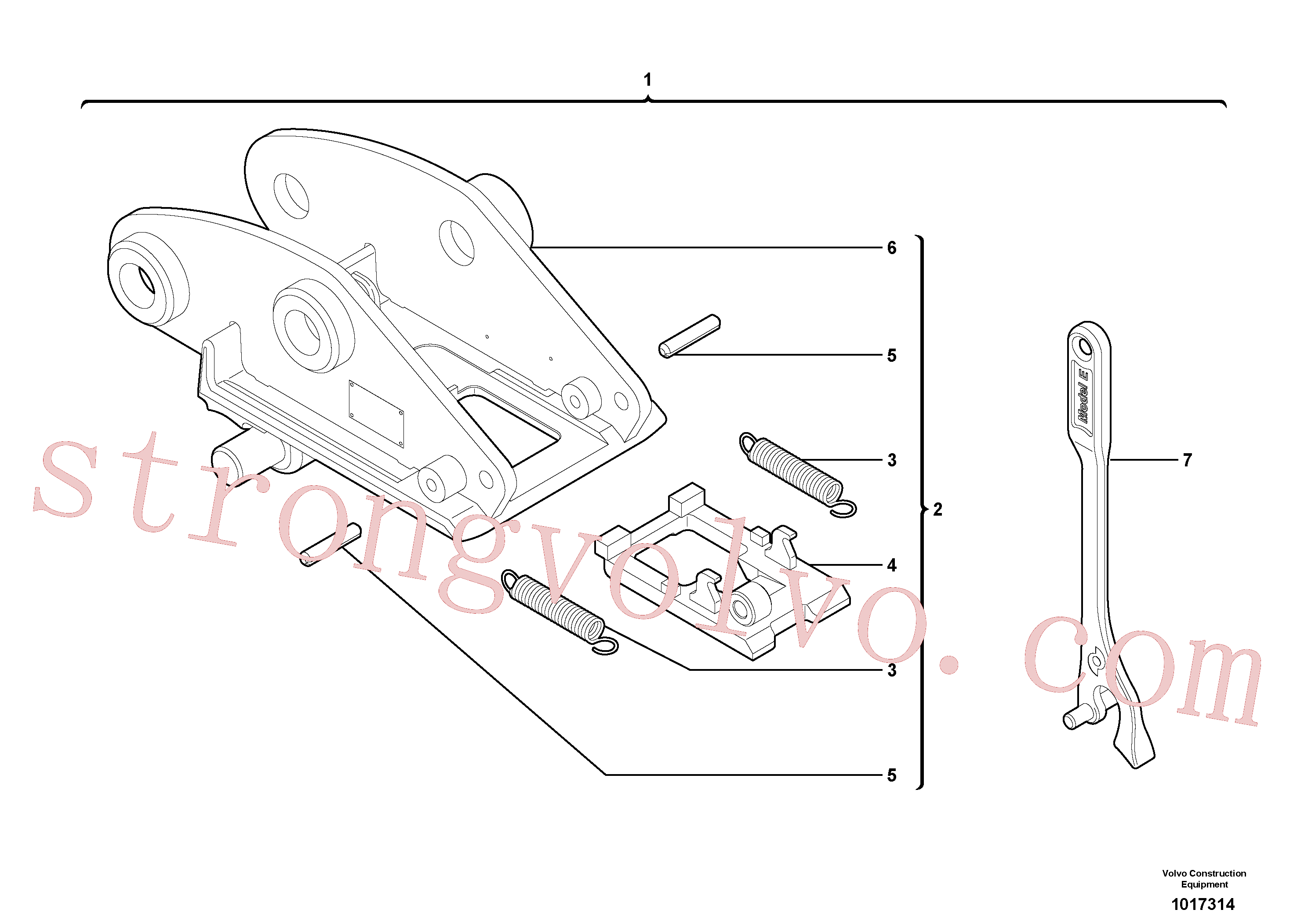 Volvo Montagem VOE11807306 Attachment bracket Acessórios
