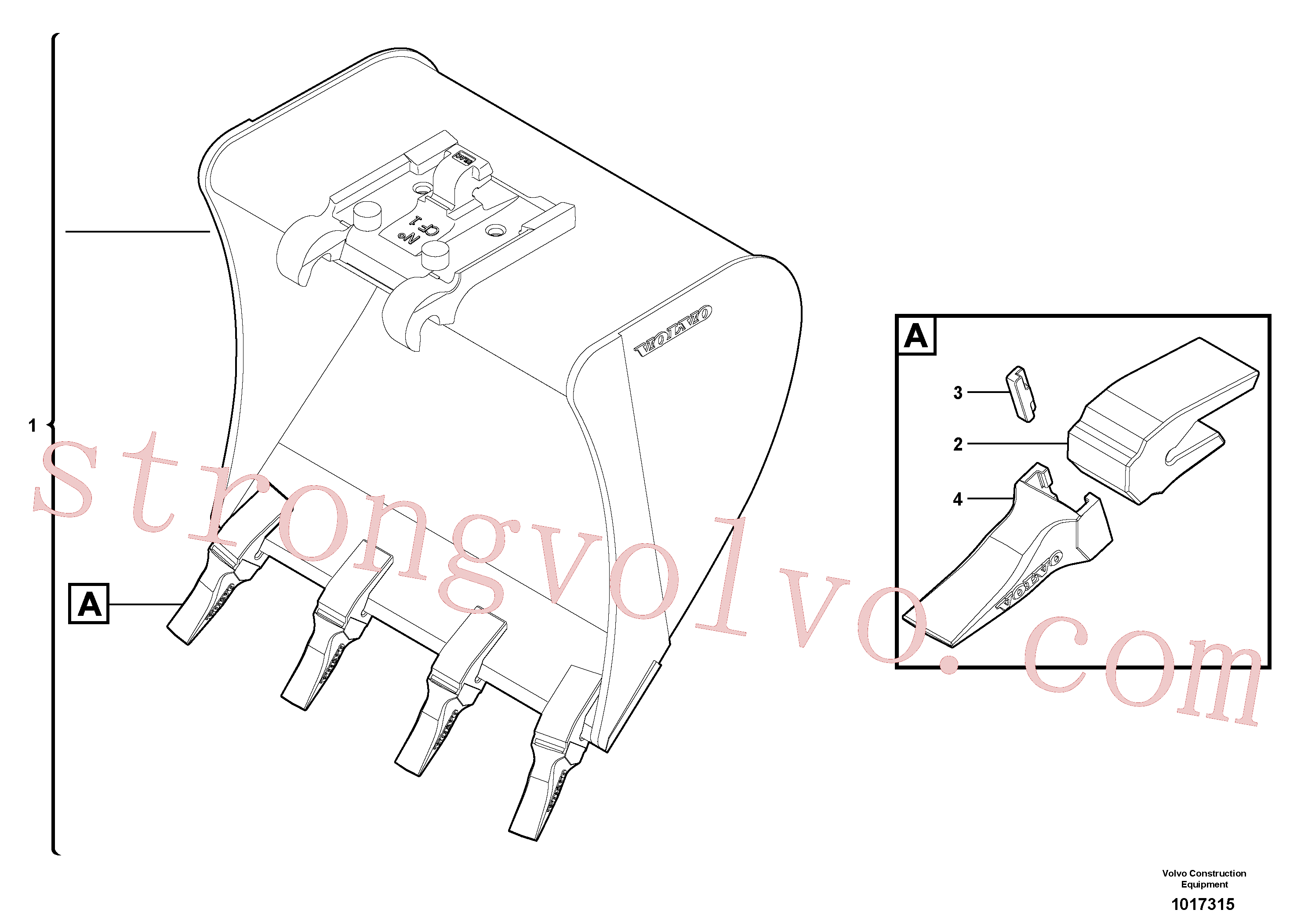 VOE11807256 Caçamba normal Volvo escavadeira