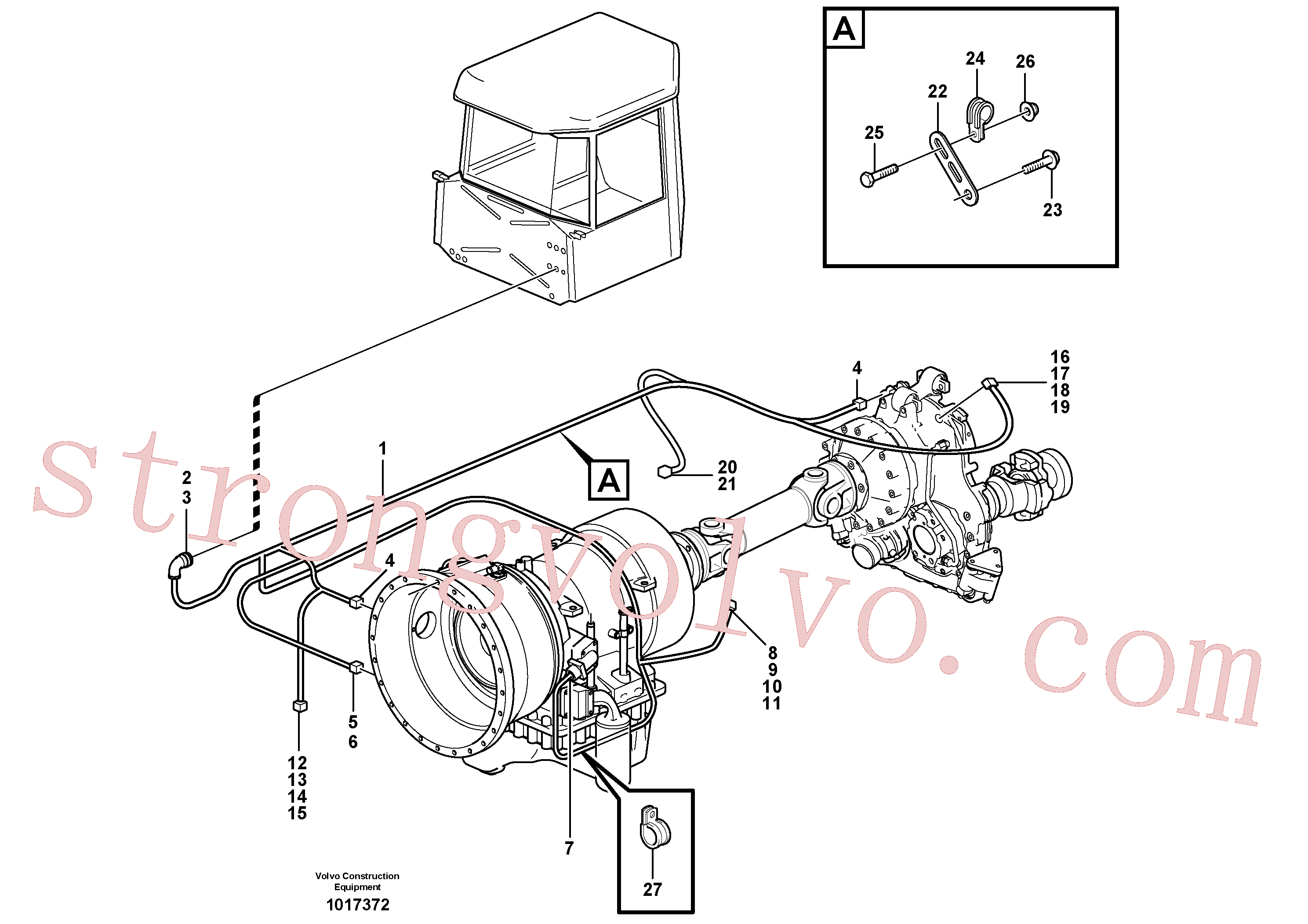 VOE13965536 Volvo Cablagens, dianteiras(1017372 Montagem)