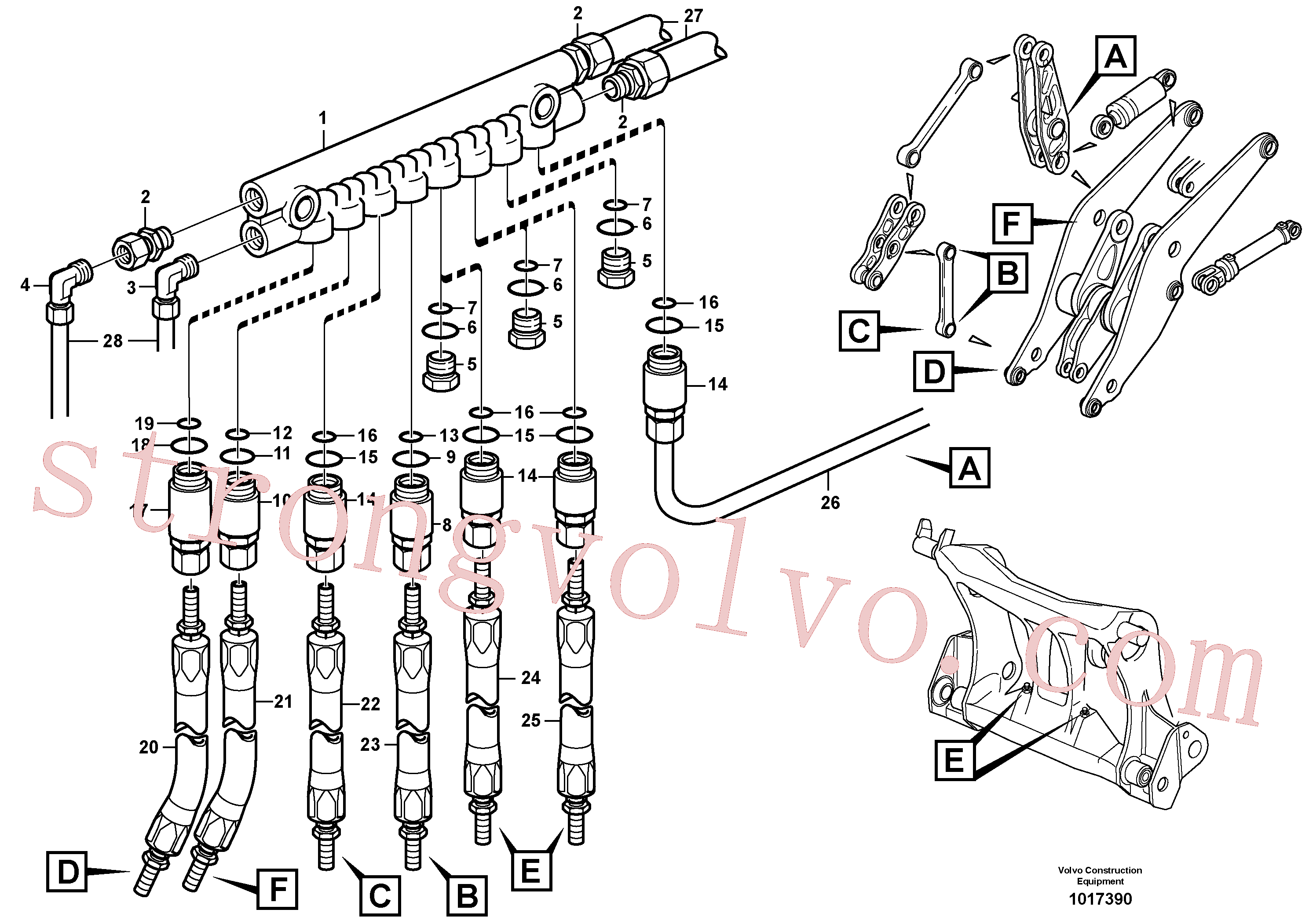 VOE11714218 Volvo Bloco de distribuição, B2(1017390 Montagem)