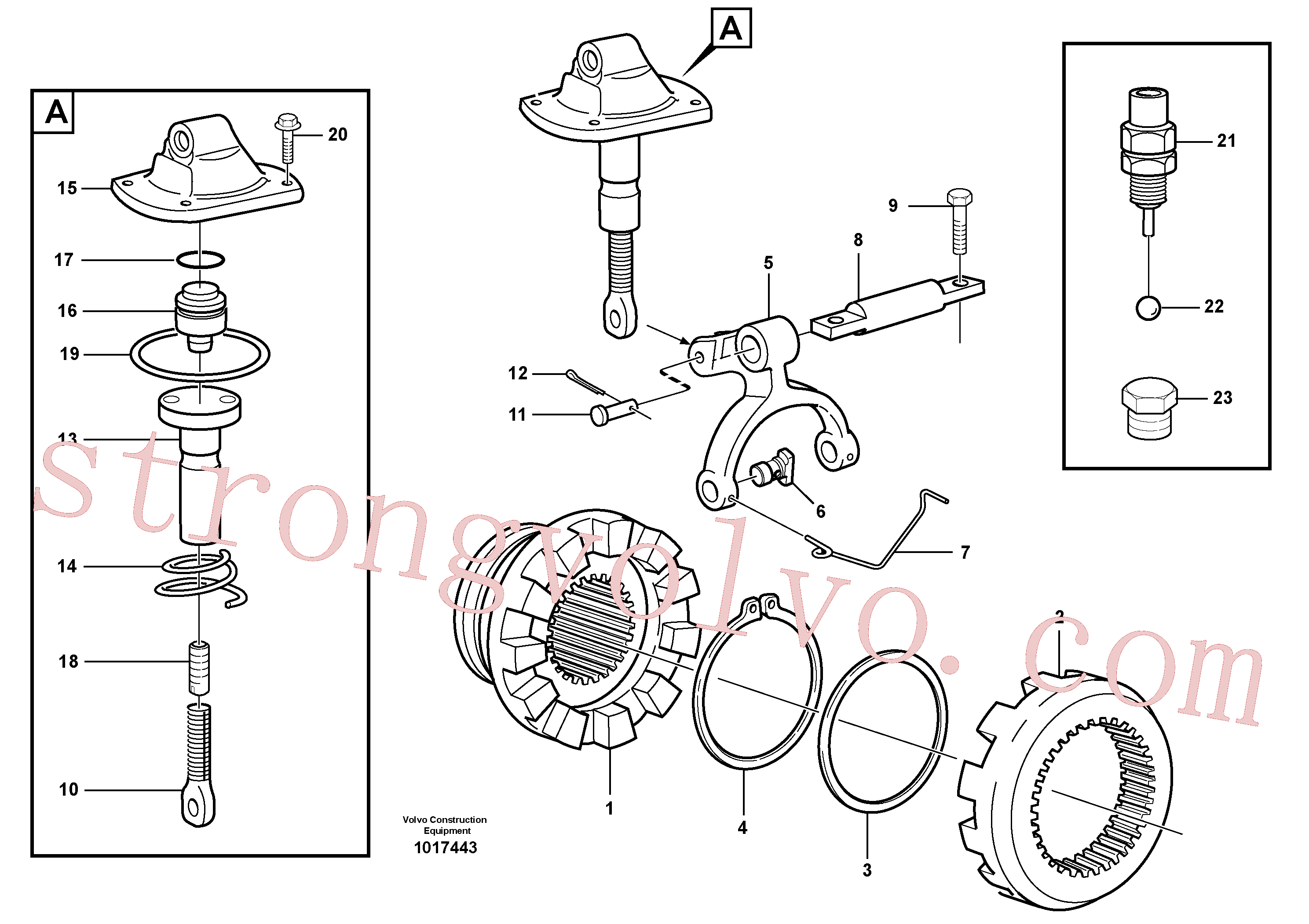 VOE11102798 Volvo Bloqueio diferencial(1017443 Montagem)