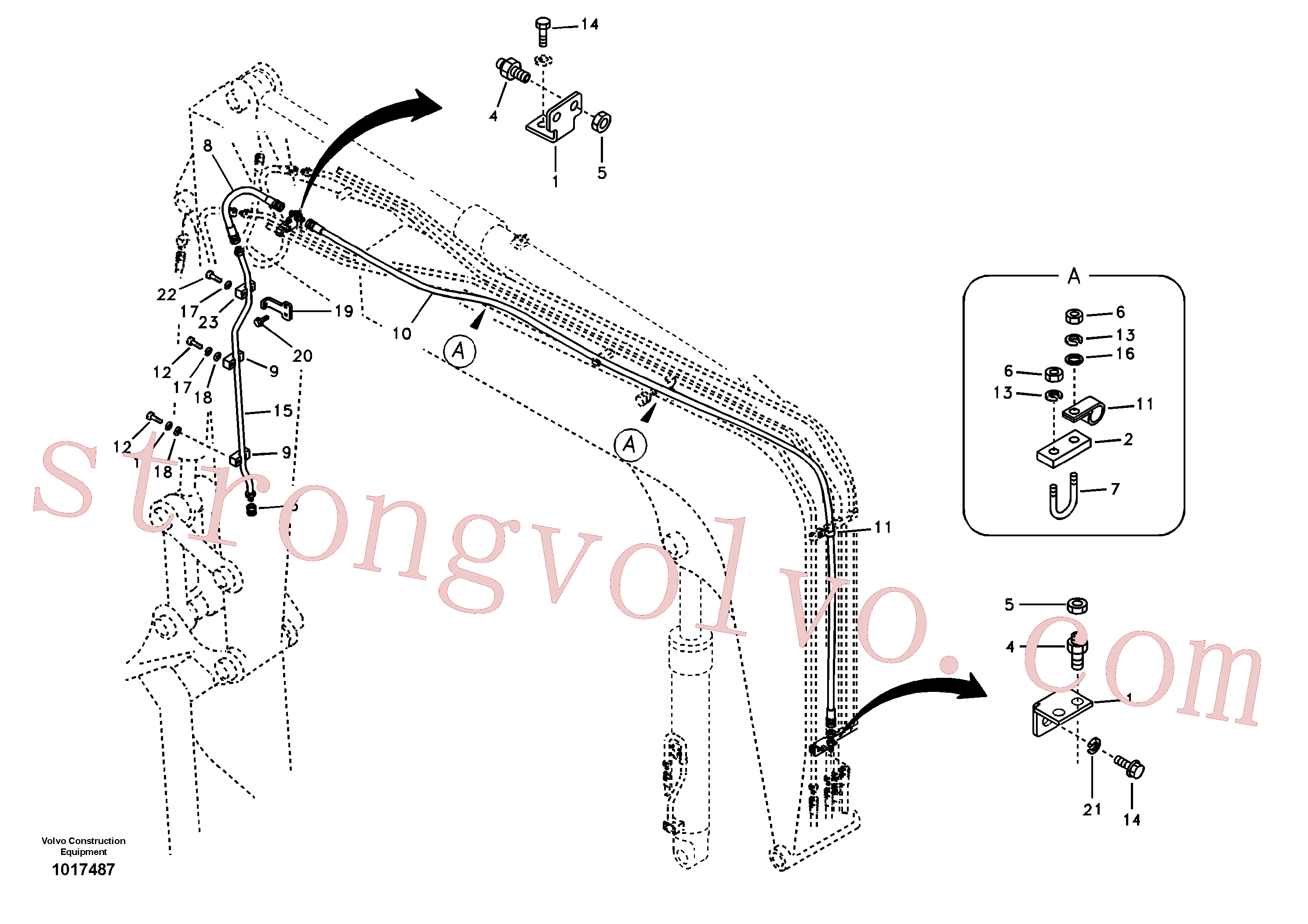 VOE14532566 Volvo Sistema hidráulico Quikfit, acoplamento, acção simples(1017487 Montagem)