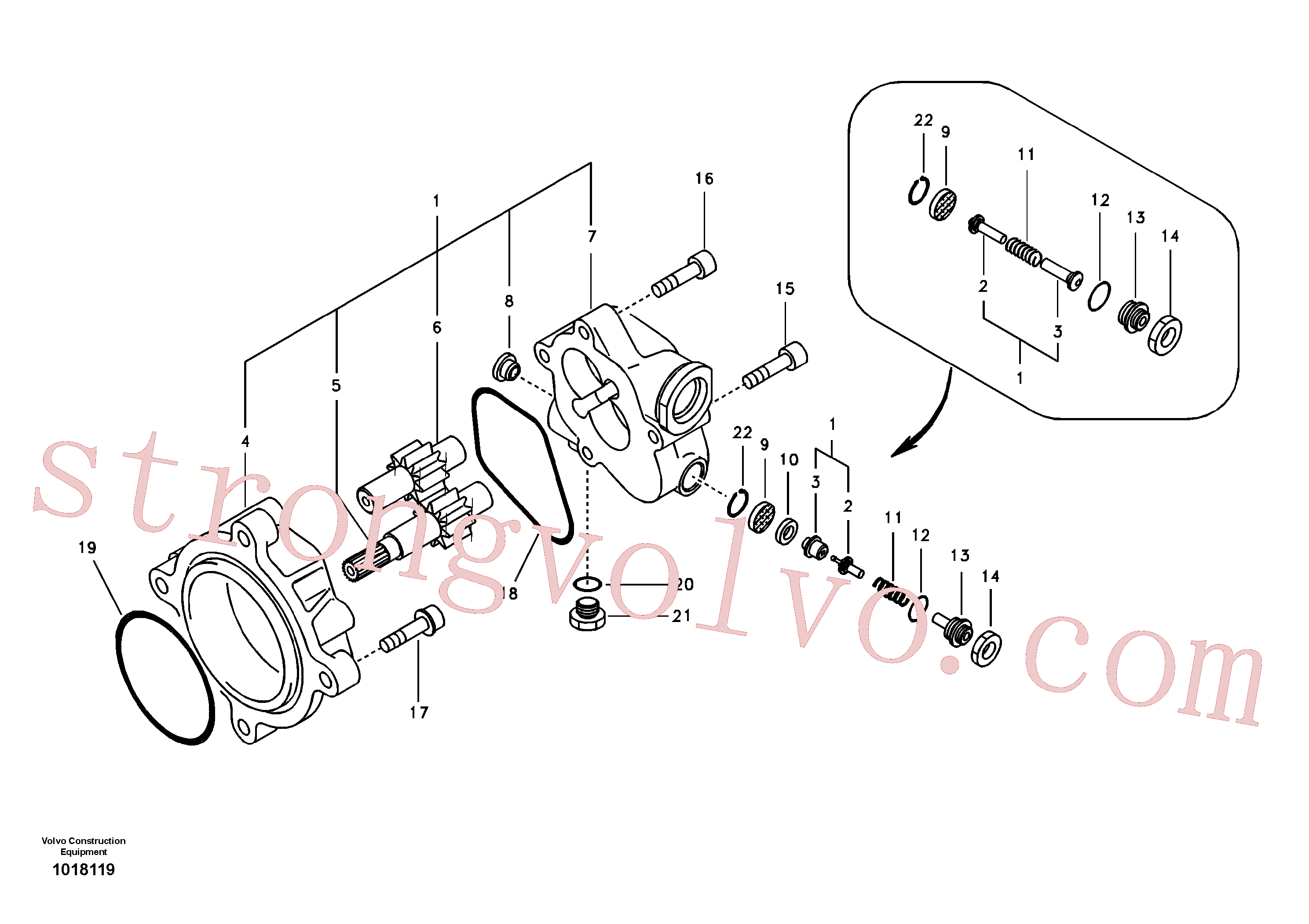 SA8230-26250 Parafuso Volvo escavadeira
