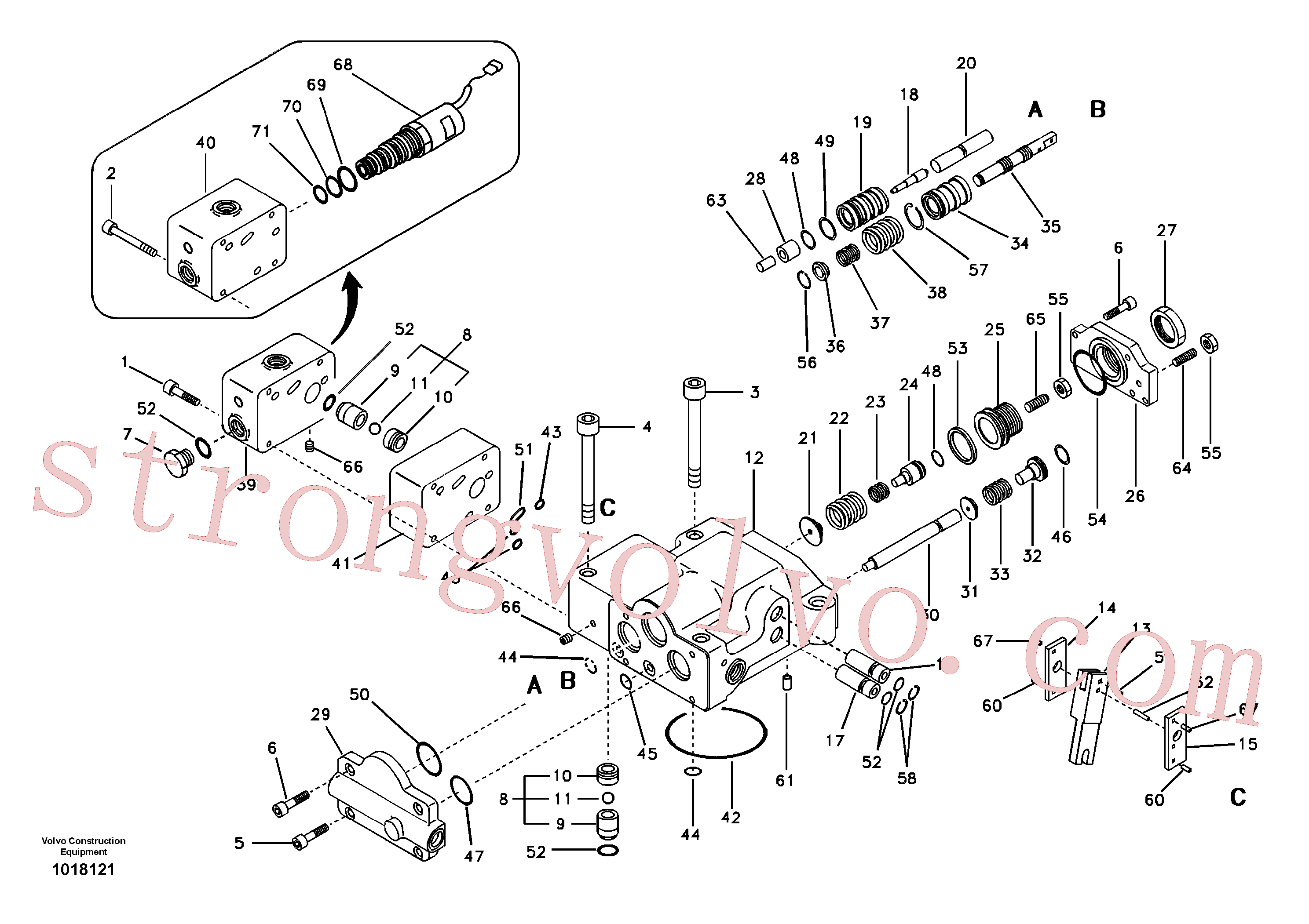 Volvo SA8230-09770 Spring Volvo Acessórios para escavadeira