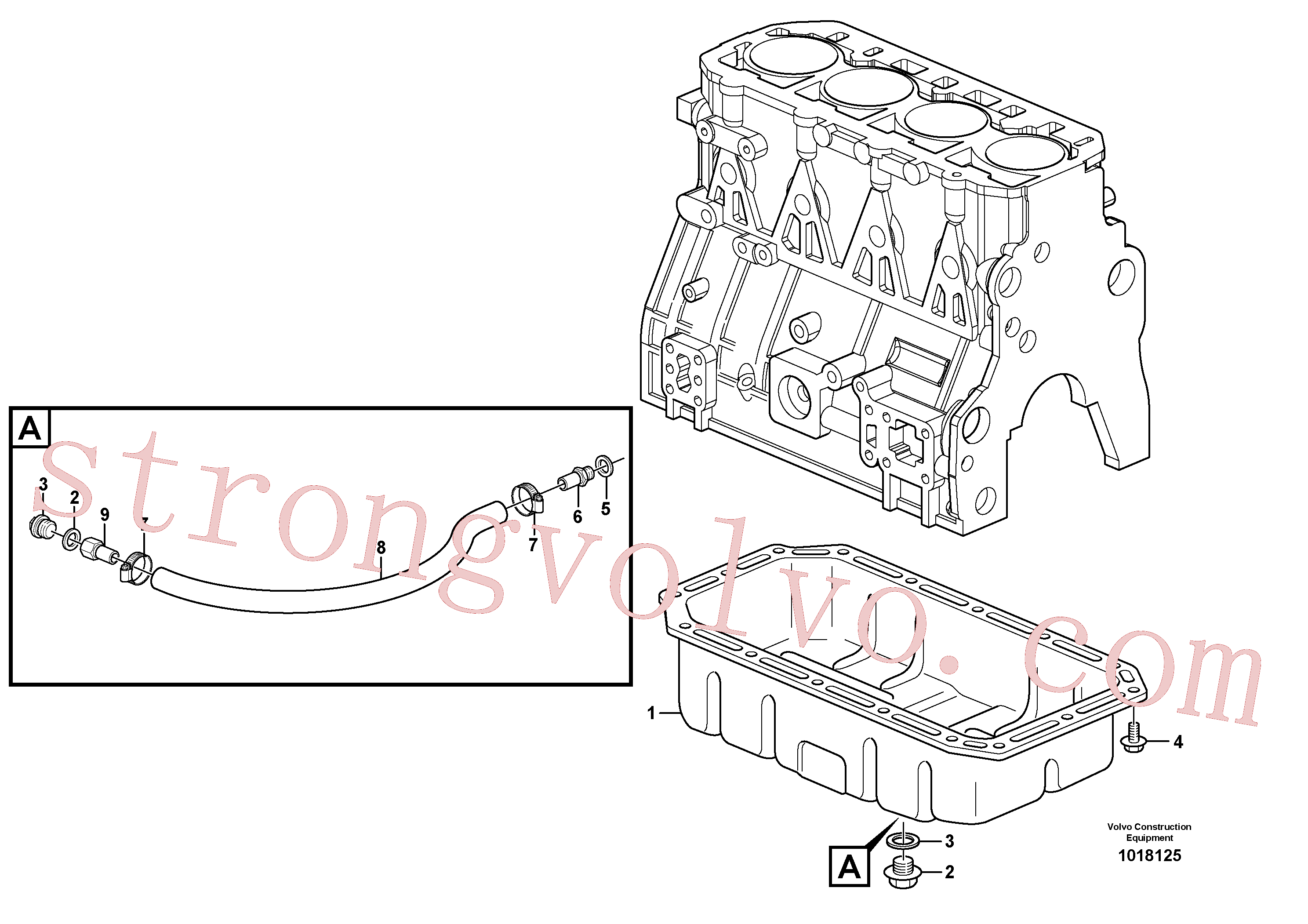 VOE948931 Volvo Cárter de óleo(1018125 Montagem)