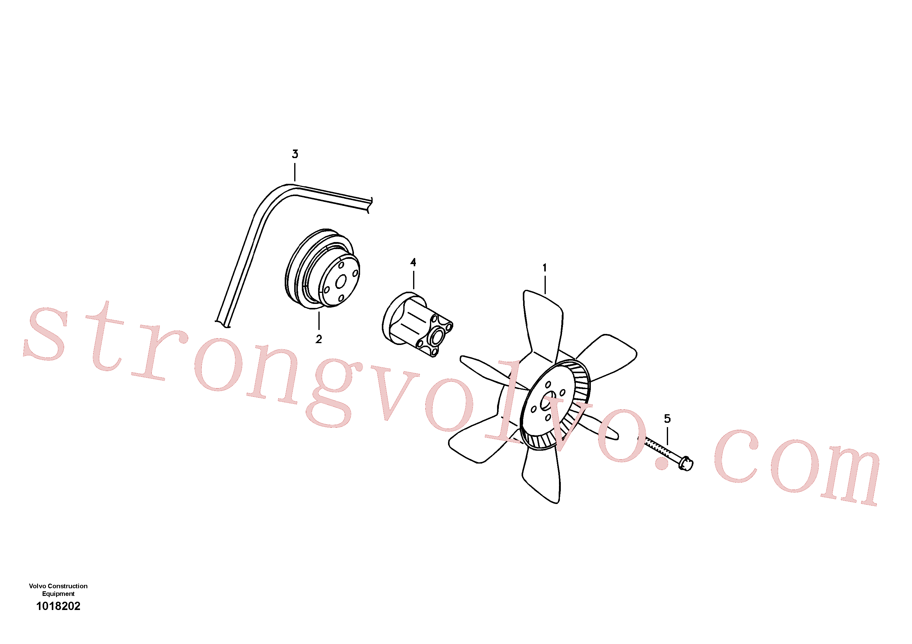 VOE965184 Volvo Suporte da ventoinha da refrigeração(1018202 Montagem)