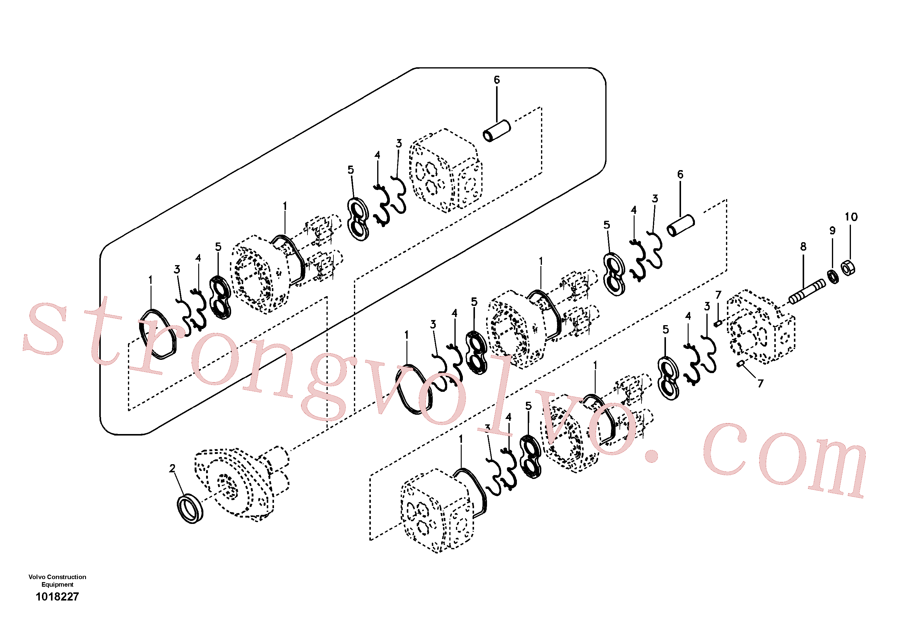 VOE14525549 Volvo Bomba de engrenagens hidráulica para montagem rápida e rotador(1018227 Montagem)