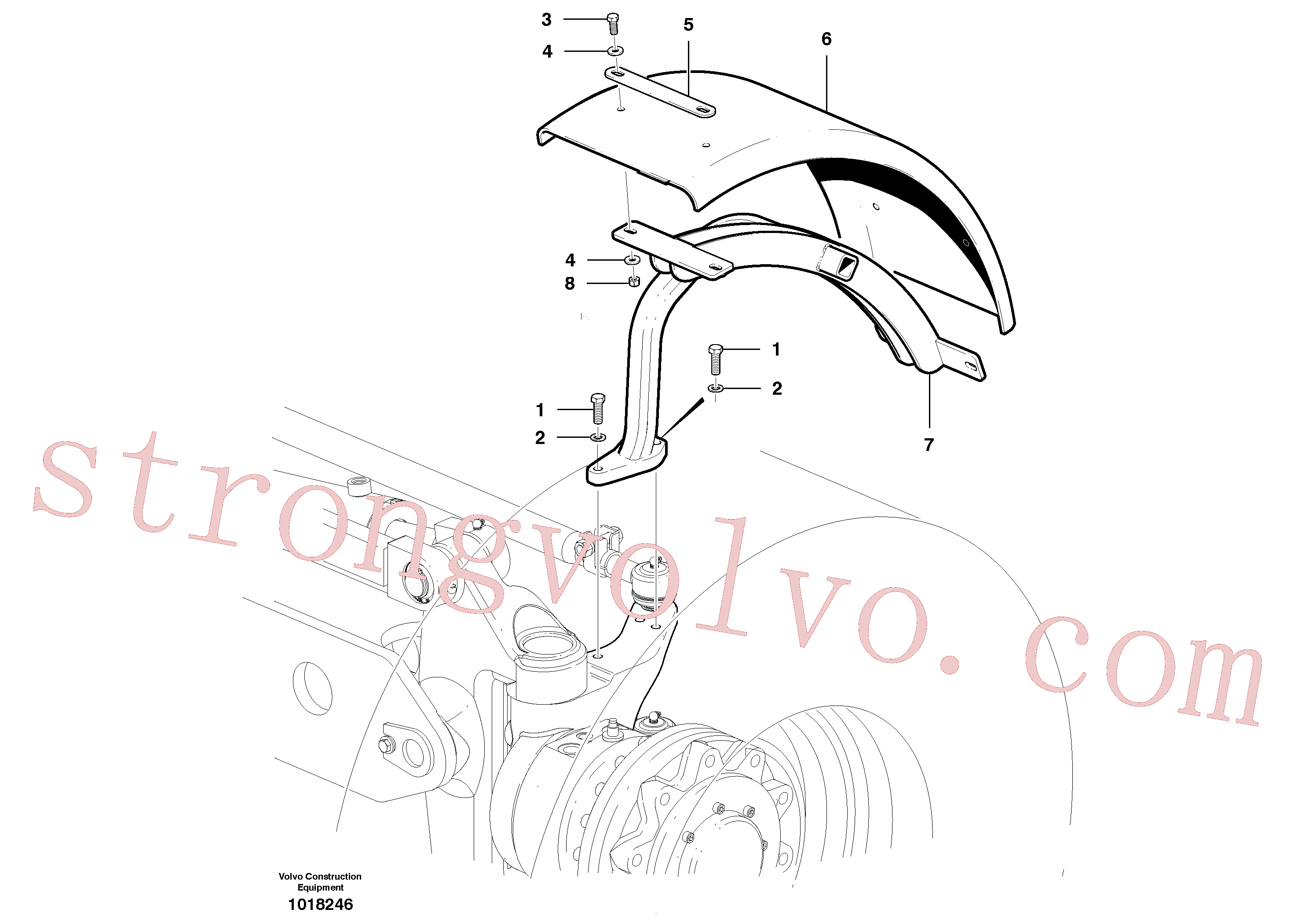 VOE983720 Volvo Guarda-lamas dianteiros(1018246 Montagem)
