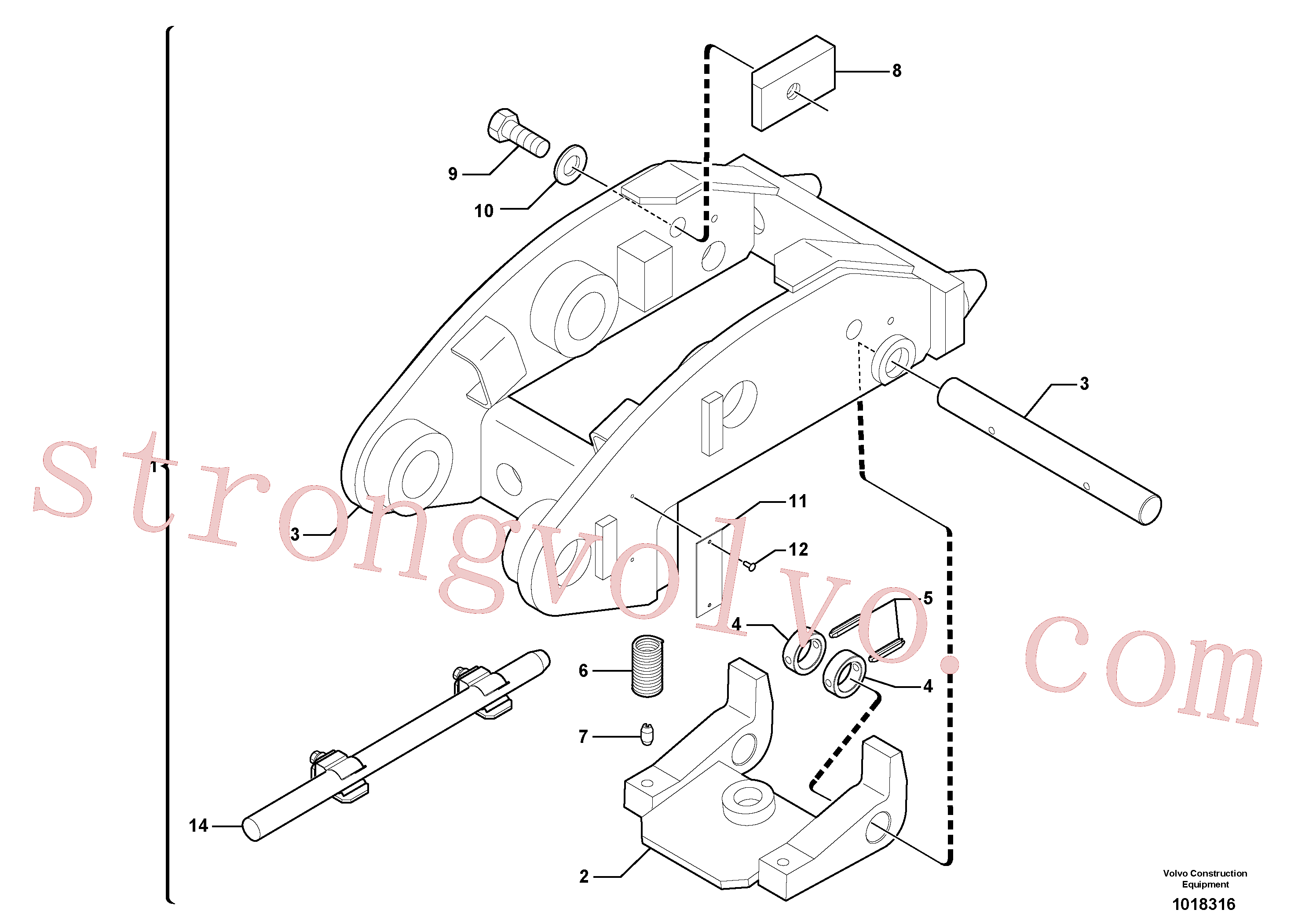 VOE11715482 Caixa de ferramentas Volvo escavadeira