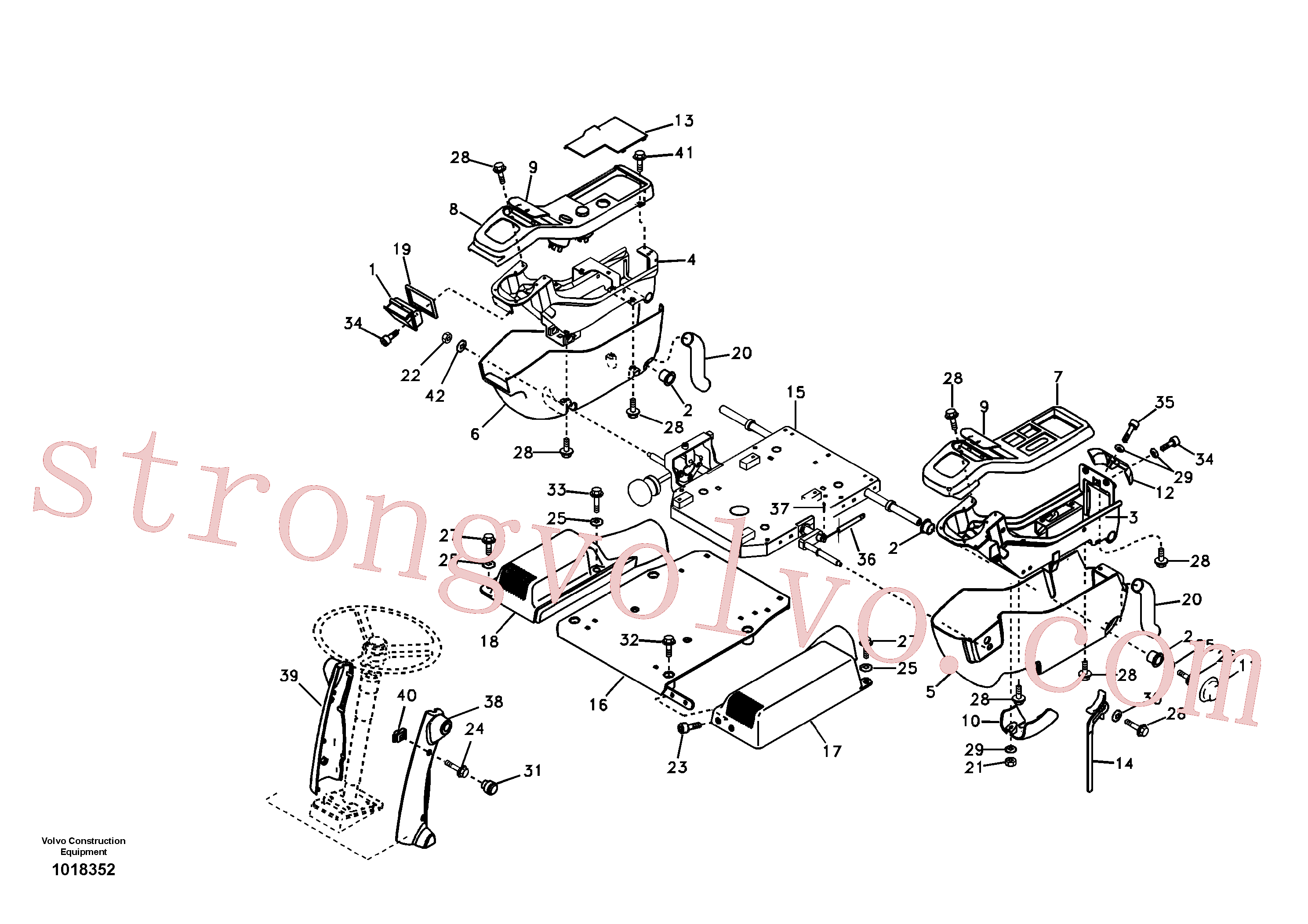 SA9323-01810 Volvo Painel de instrumentos, painel de comando(1018352 Montagem)