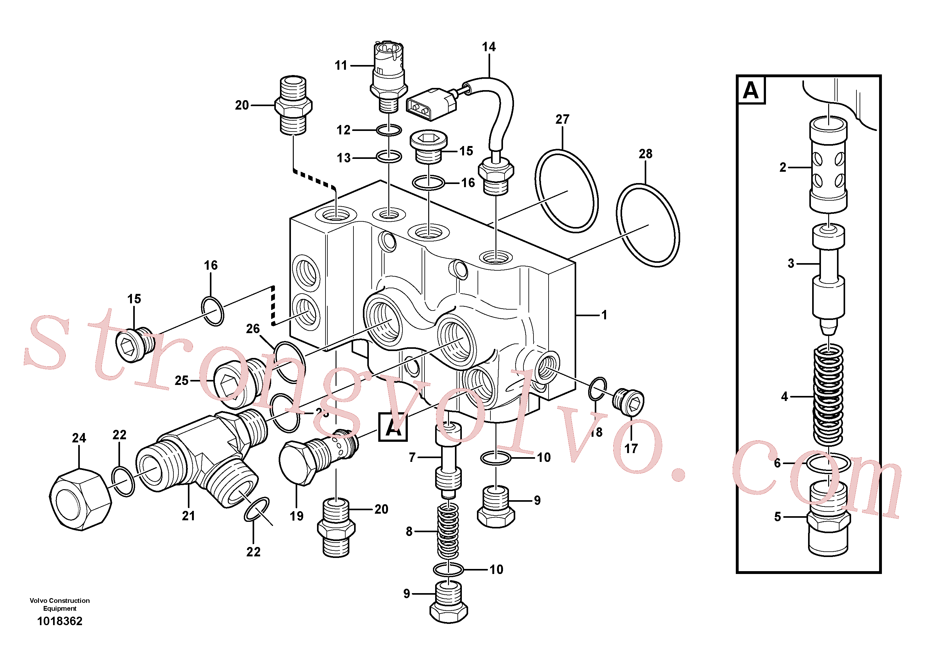 VOE935325 Volvo Corpo de válvula(1018362 Montagem)