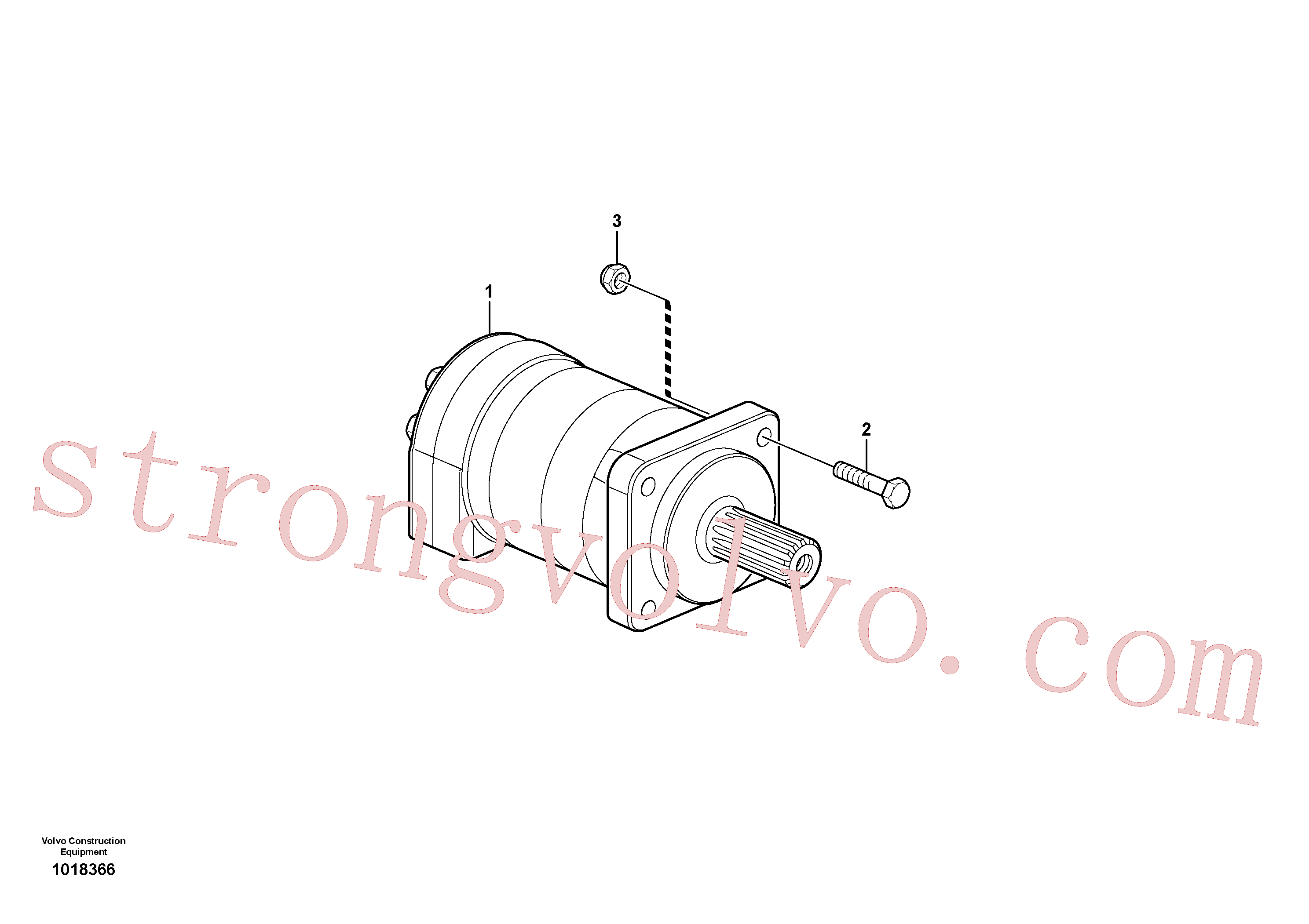 VOE15406715 Volvo Motor hidráulico(1018366 Montagem)