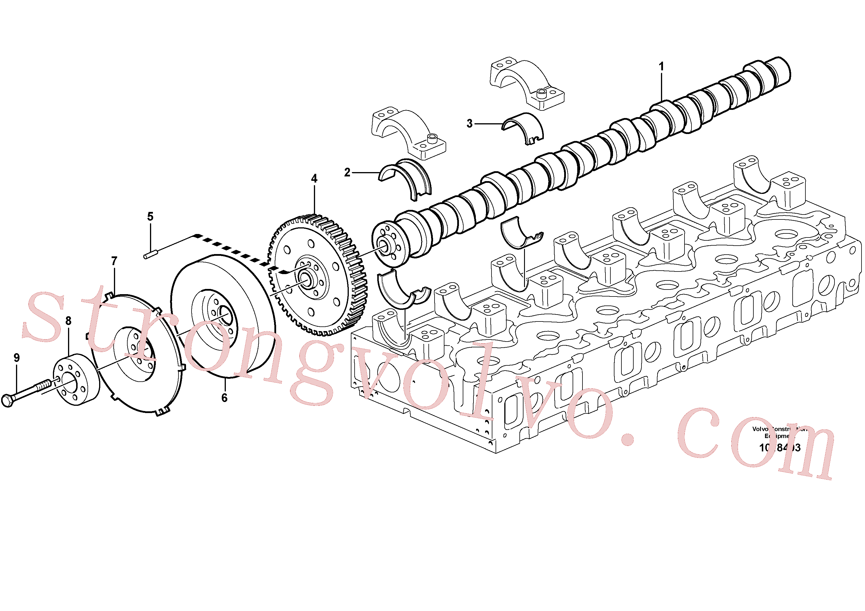 China Made VOE950572 Pino Volvo Acessórios para escavadeira