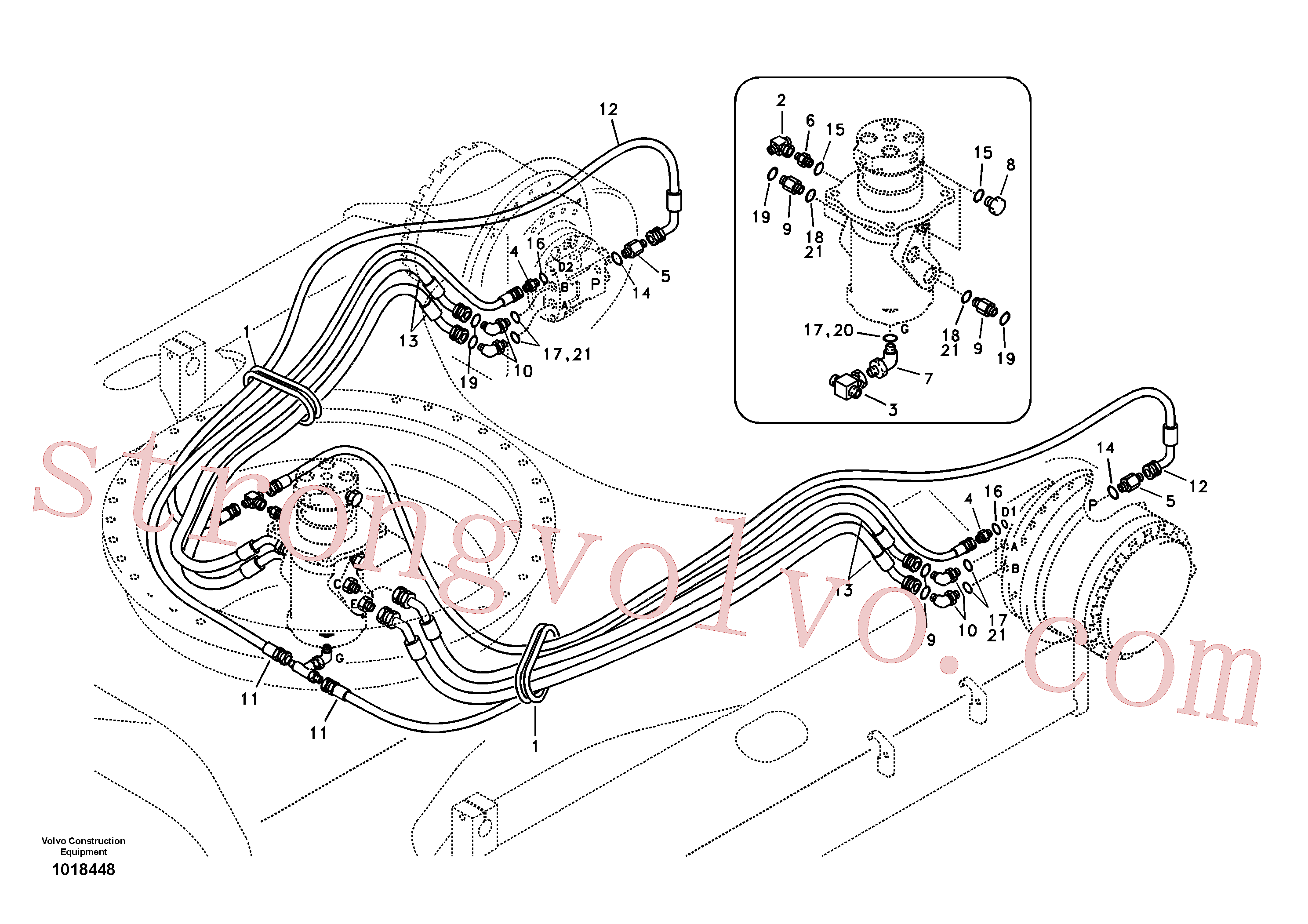 SA9419-31020 Volvo Linha da rótula, rótula ao motor de curso(1018448 Montagem)