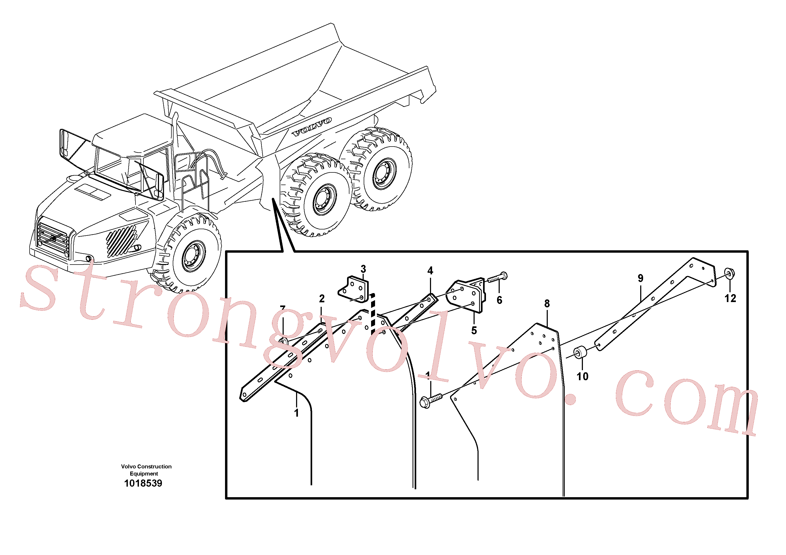 VOE930444 Volvo Pára-lamas, unidade de carga(1018539 Montagem)