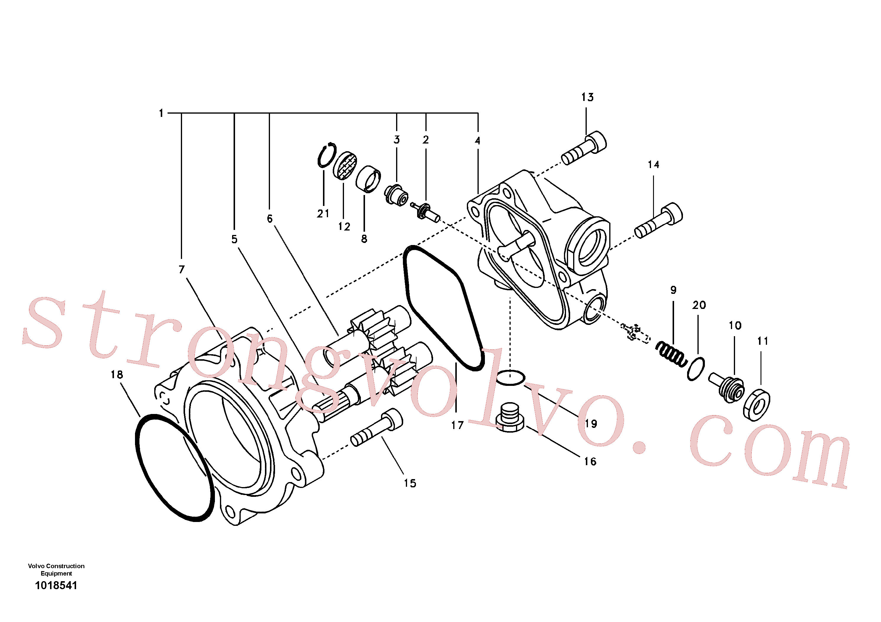 SA9541-02018 Volvo Bomba da engrenagem hidráulica(1018541 Montagem)