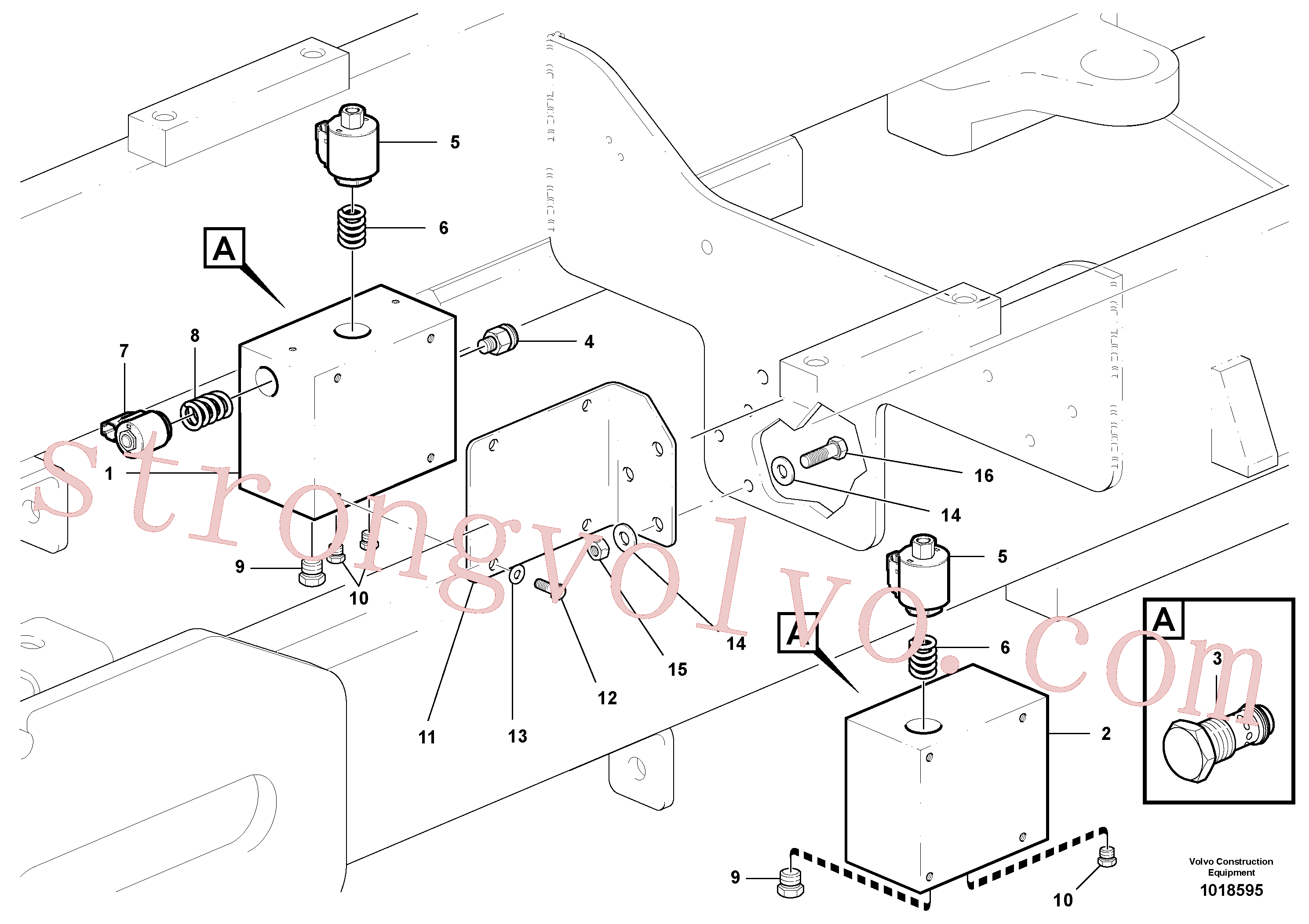 VOE15090757 Volvo Válvulas de comando do ventilador(1018595 Montagem)