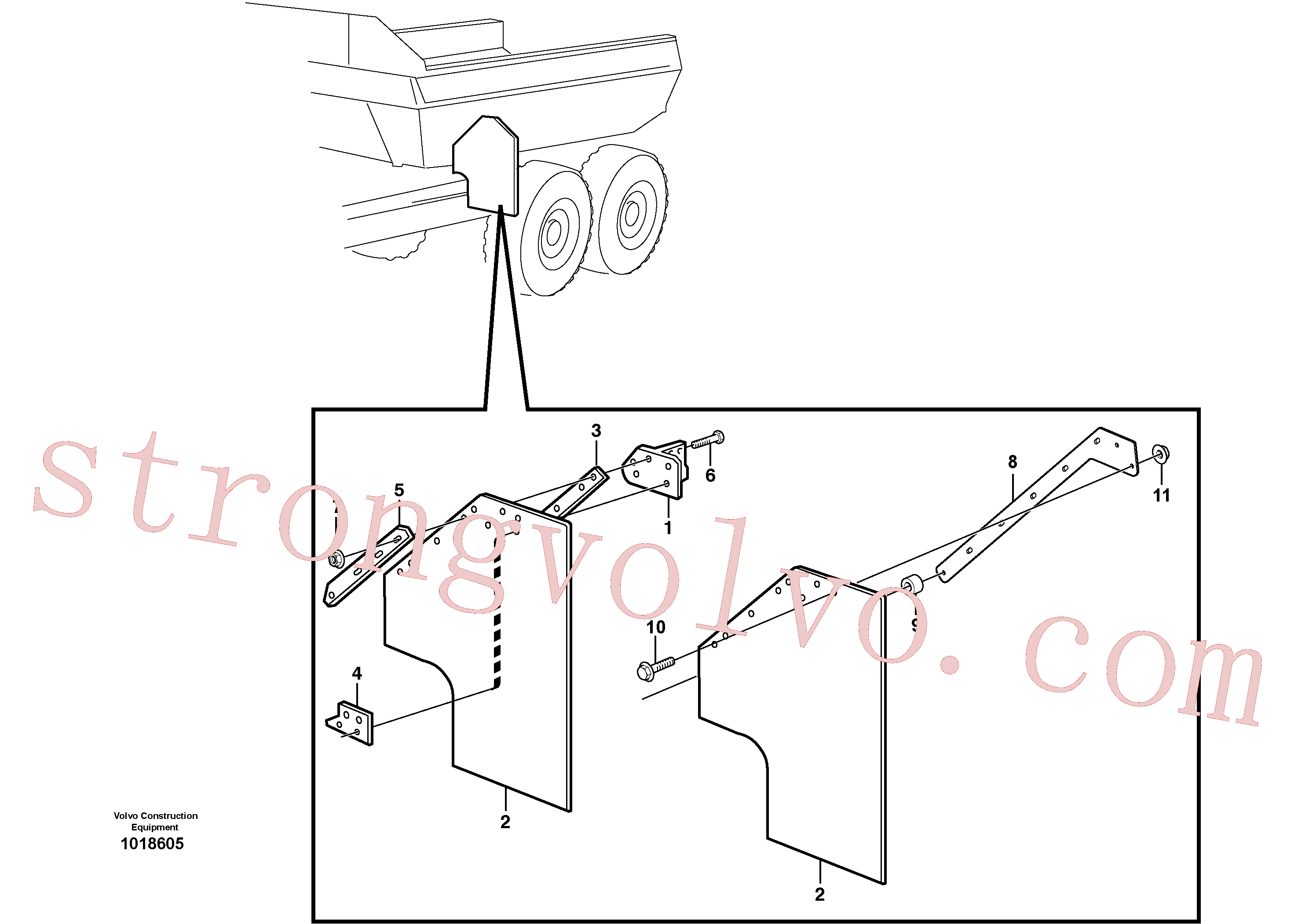 VOE930444 Volvo Pára-lamas, unidade de carga(1018605 Montagem)