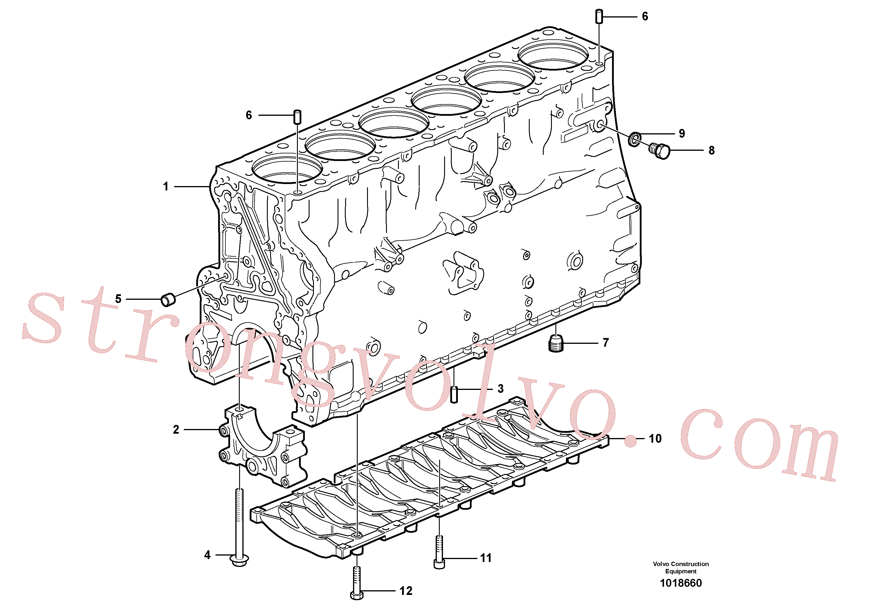 VOE973523 Volvo Bloco do motor(1018660 Montagem)