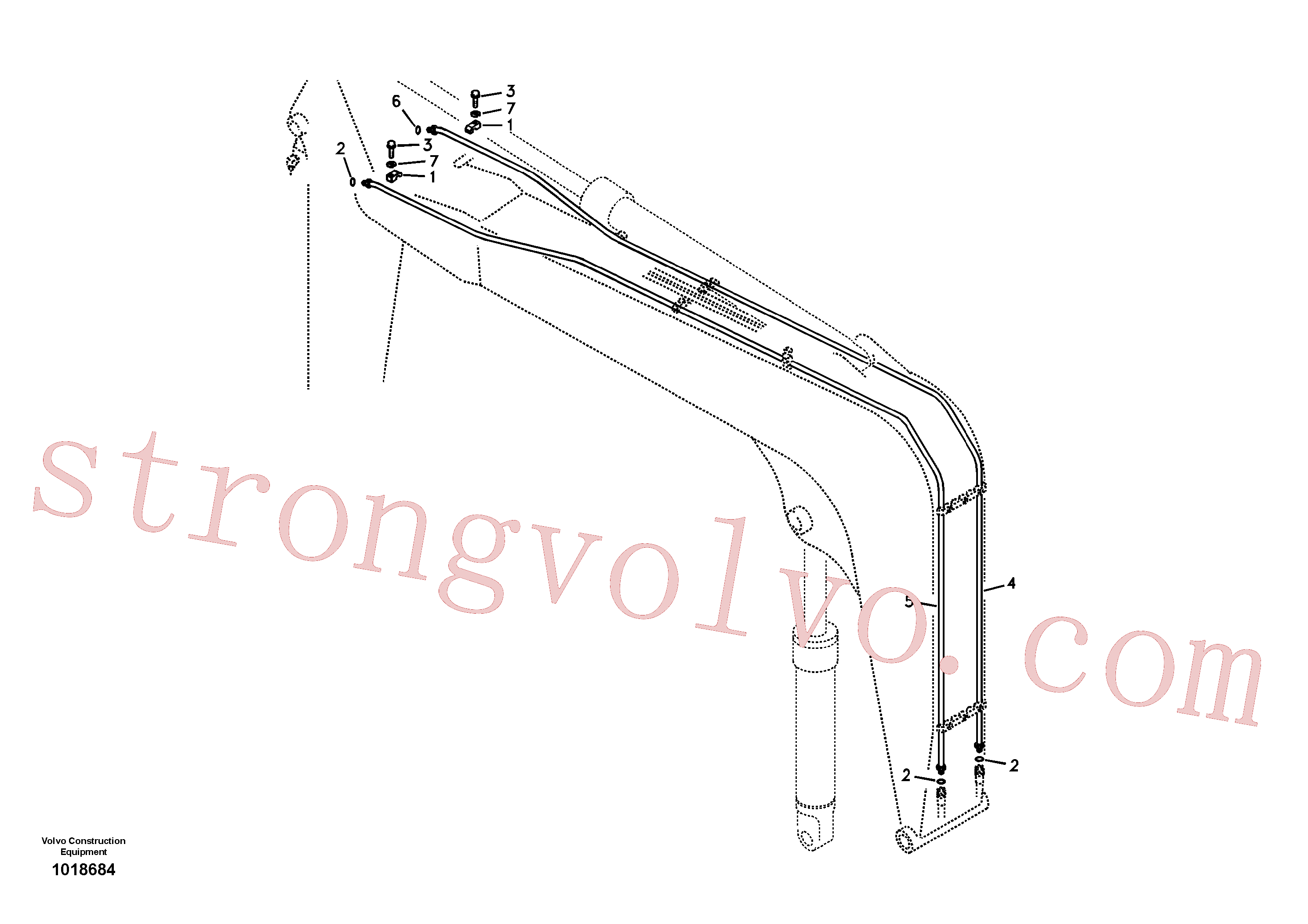 VOE14543281 Volvo Hidráulica de serviço, martelo e cortador para lança(1018684 Montagem)