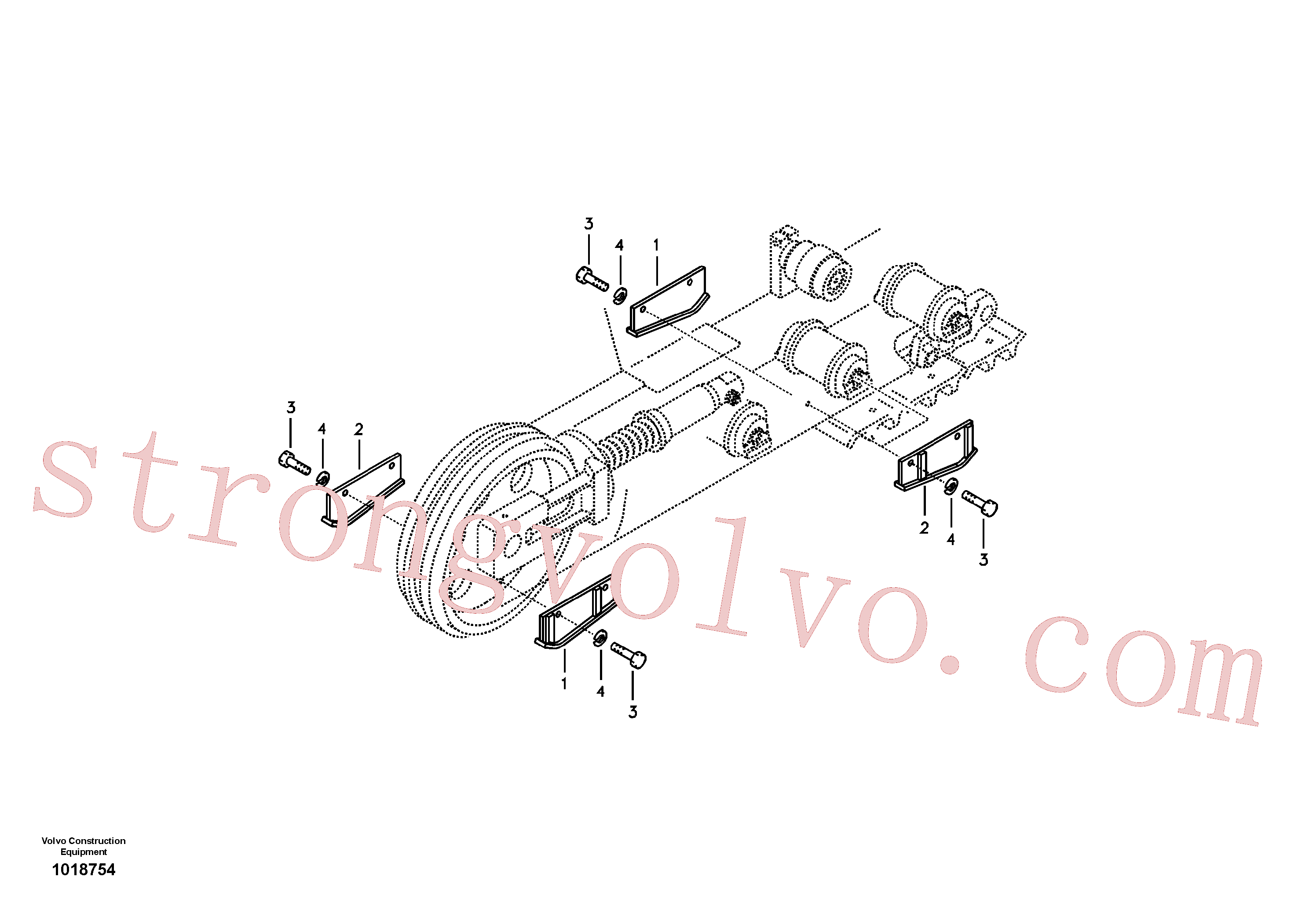 VOE990709 Volvo Substrutura, resguardo dos rastos(1018754 Montagem)