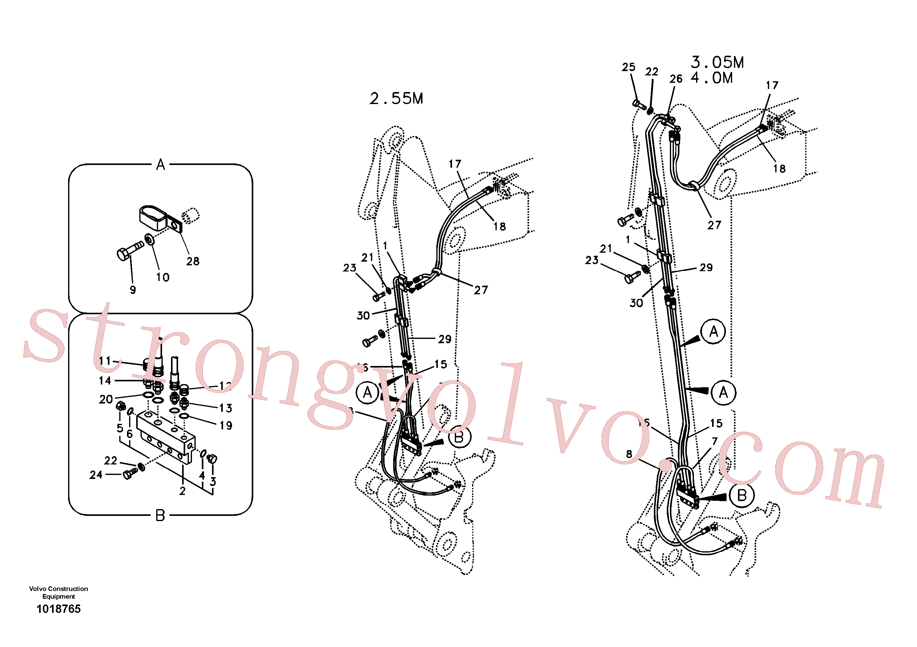 VOE14880152 Mangueira completa Volvo escavadeira
