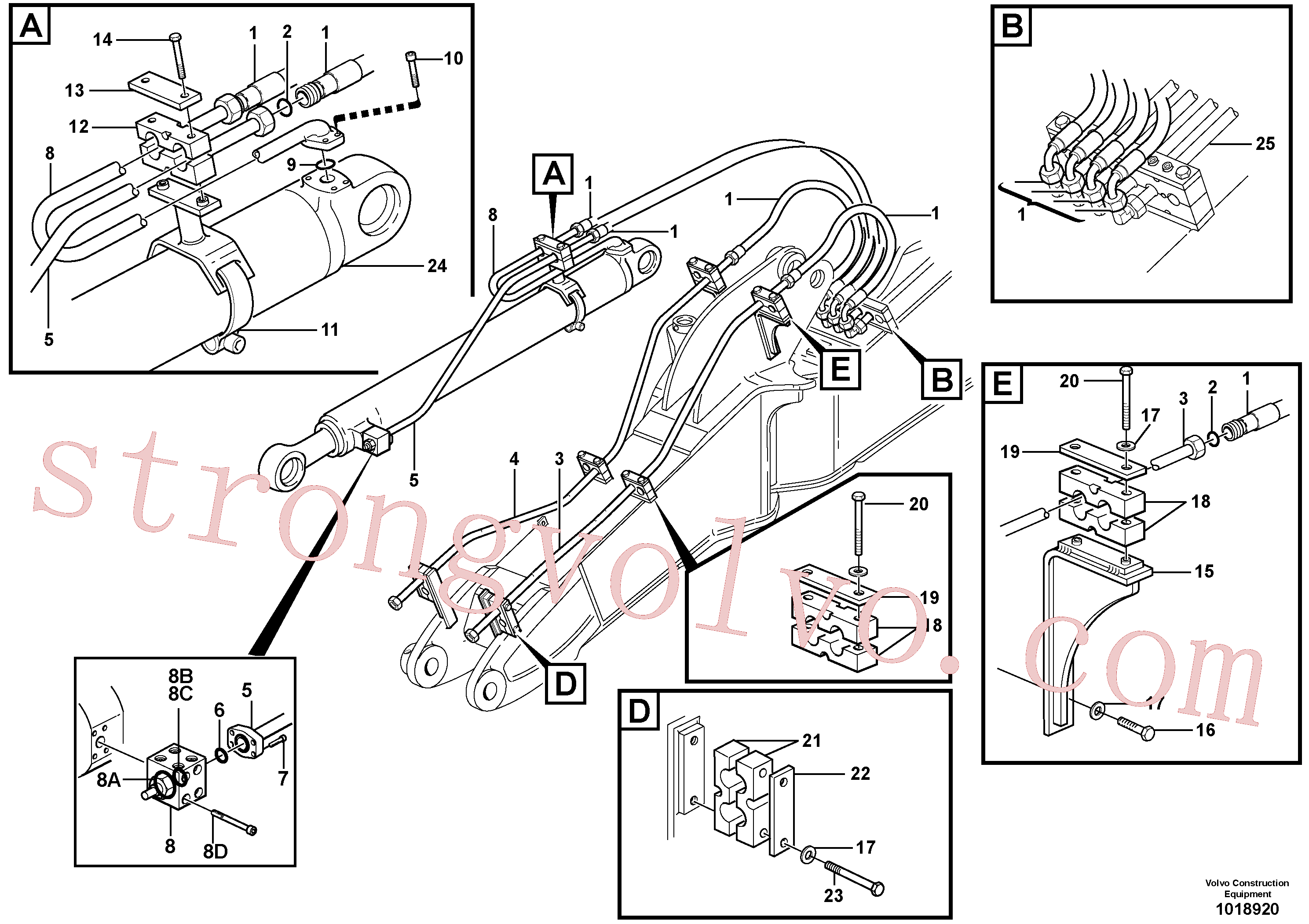 Volvo Montagem VOE14372143 Tube Assembly Acessórios