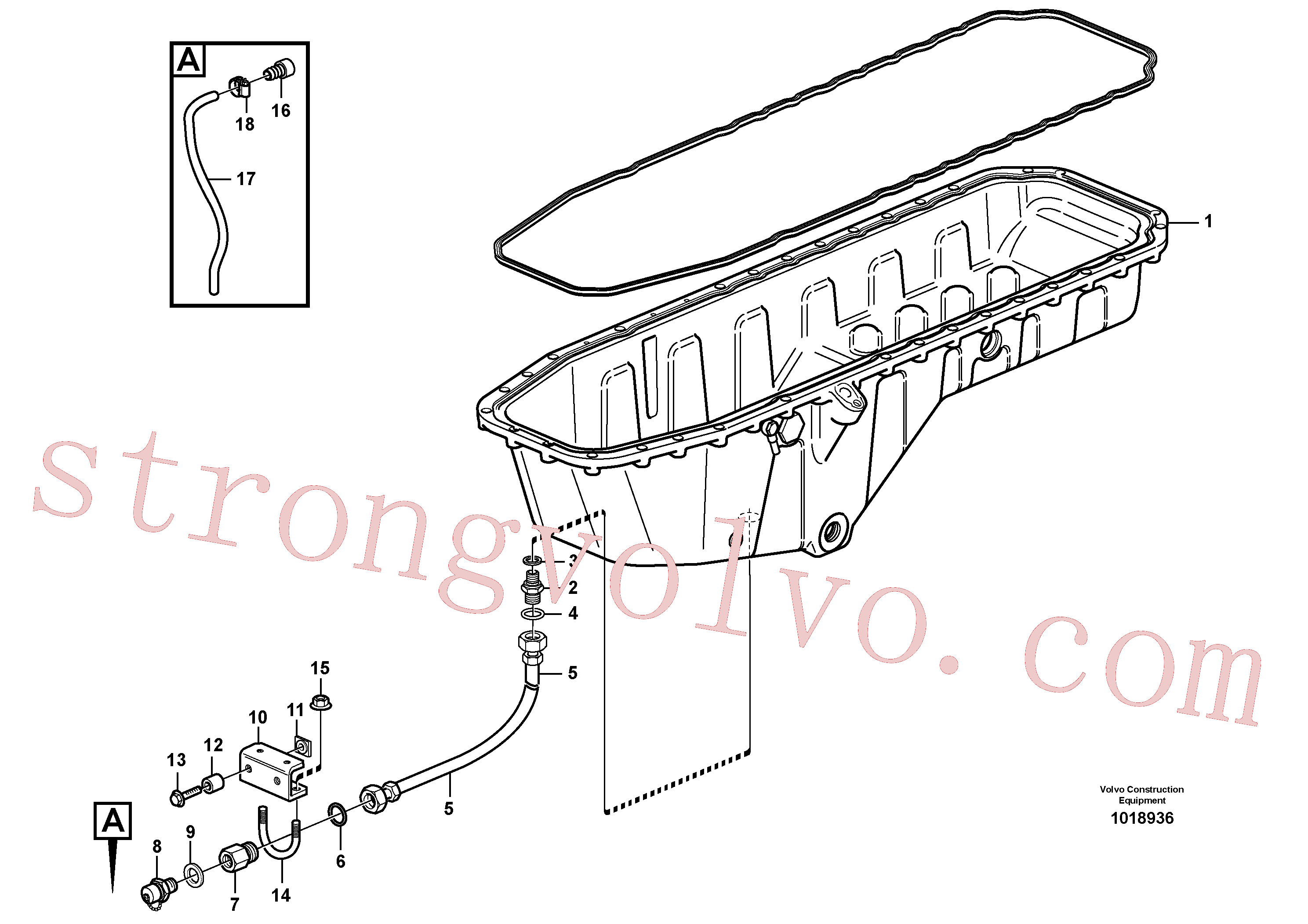 VOE11130269 Volvo Drenagem do cárter de óleo inferior(1018936 Montagem)