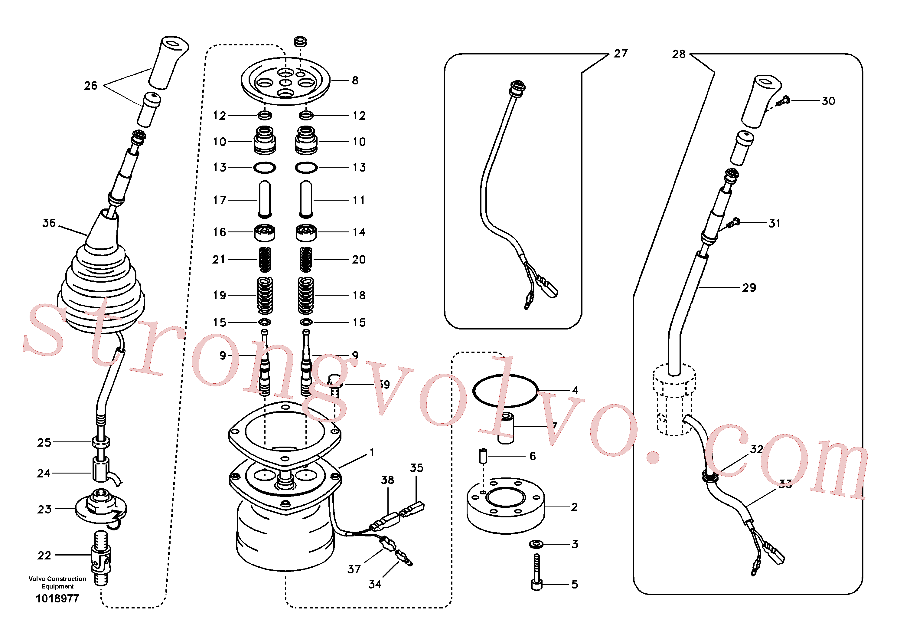 SA1148-01900 Volvo Servo-sistema, válvula de comando à distância(1018977 Montagem)